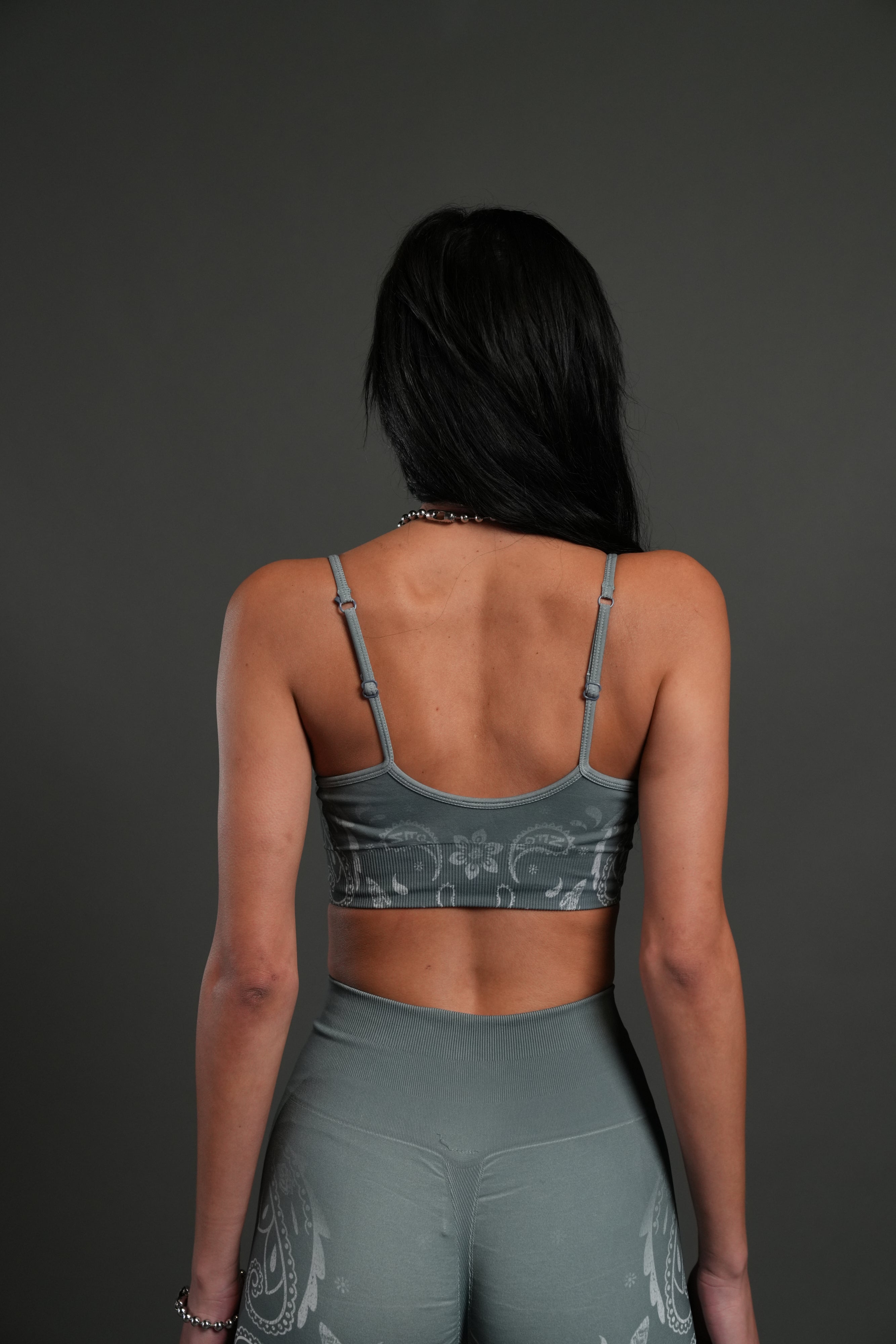 Faded Paisley "Maya" Soft Seamless Bra in Greek Stone