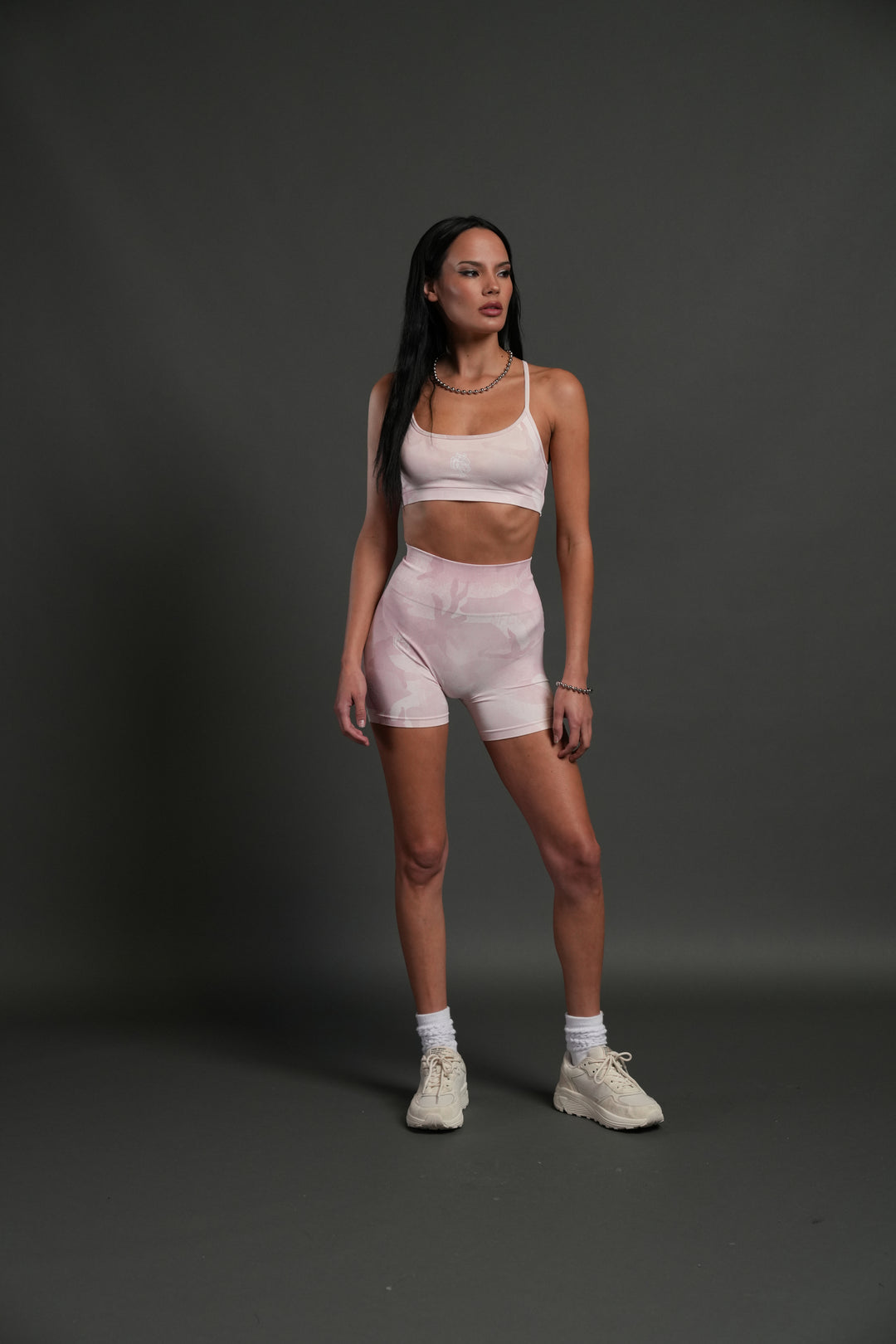 Wolf Head "Layla" Soft Seamless Bra in Blush Vintage Woodland Camo