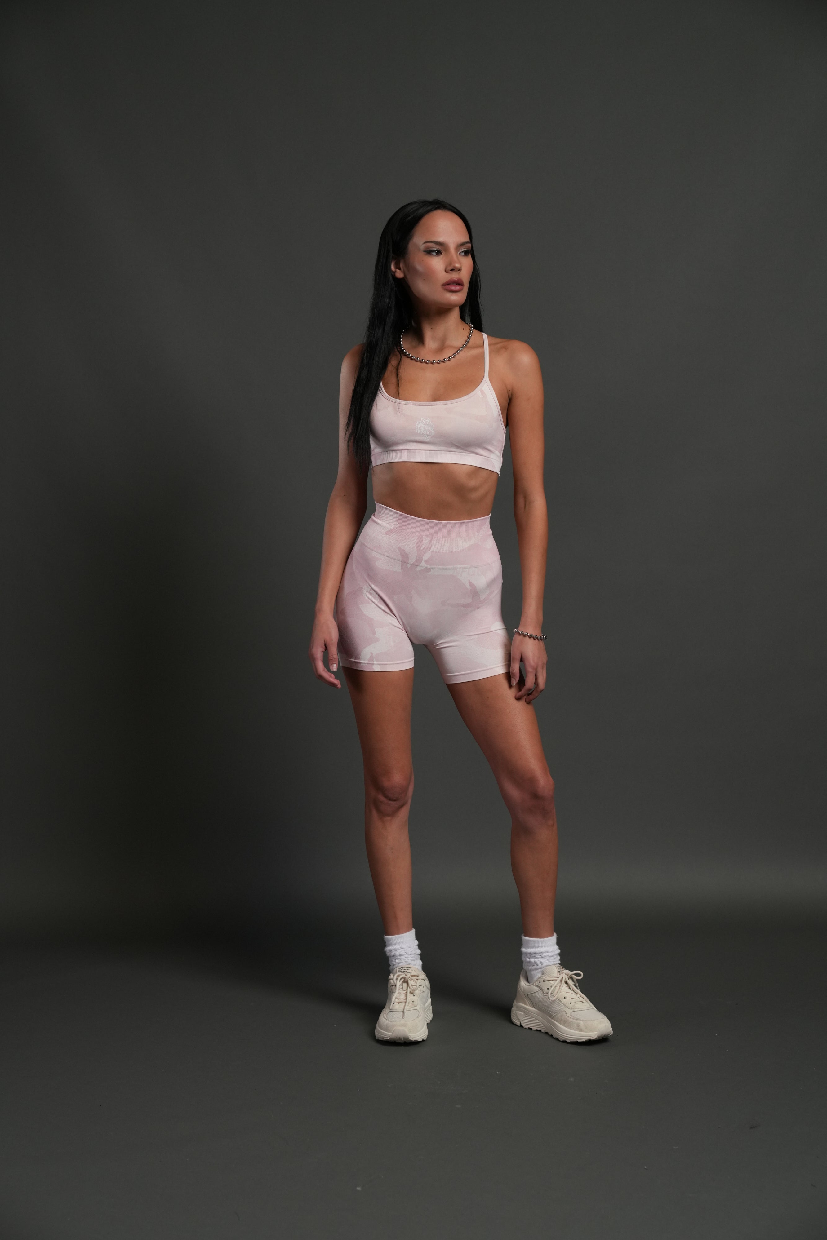 Wolf Head "Layla" Soft Seamless Bra in Blush Vintage Woodland Camo