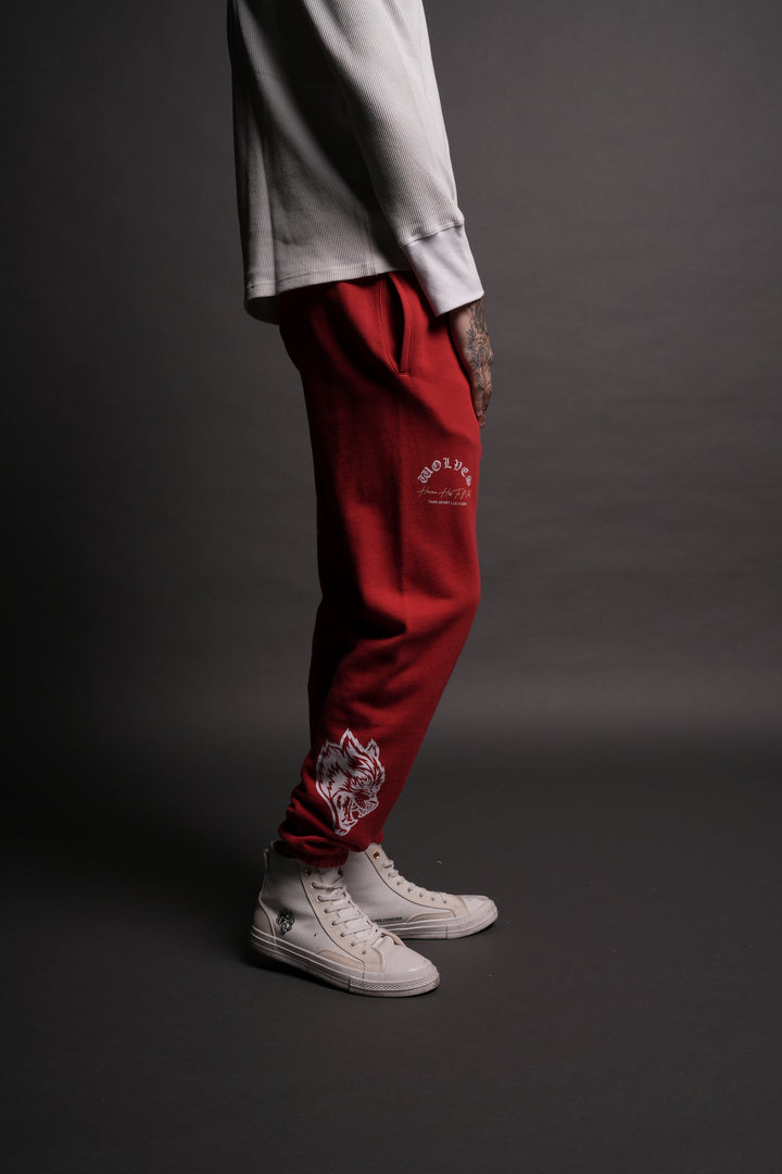 Cherub and the Skull Unisex Post Lounge Sweats in Roman Red