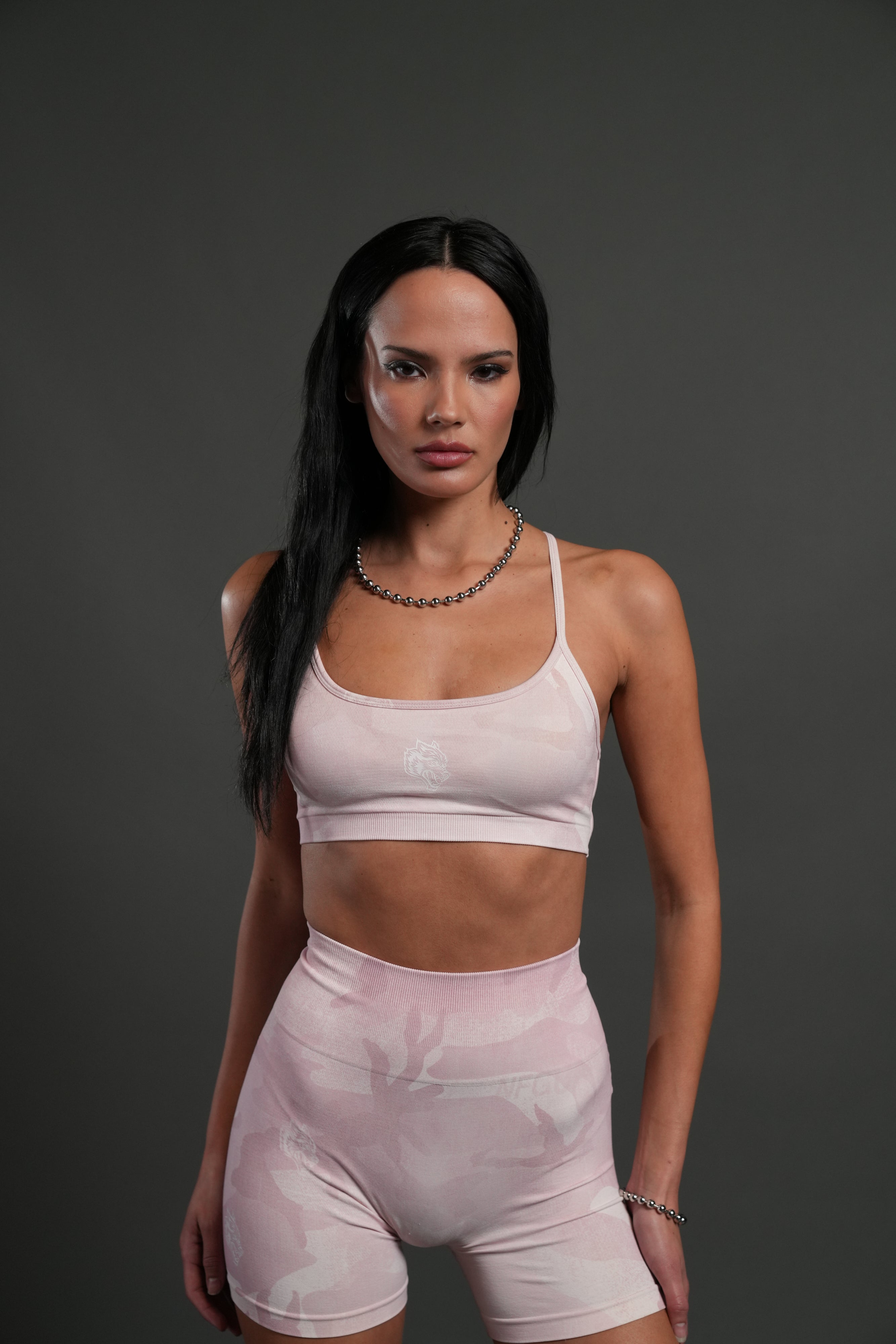 Wolf Head "Layla" Soft Seamless Bra in Blush Vintage Woodland Camo