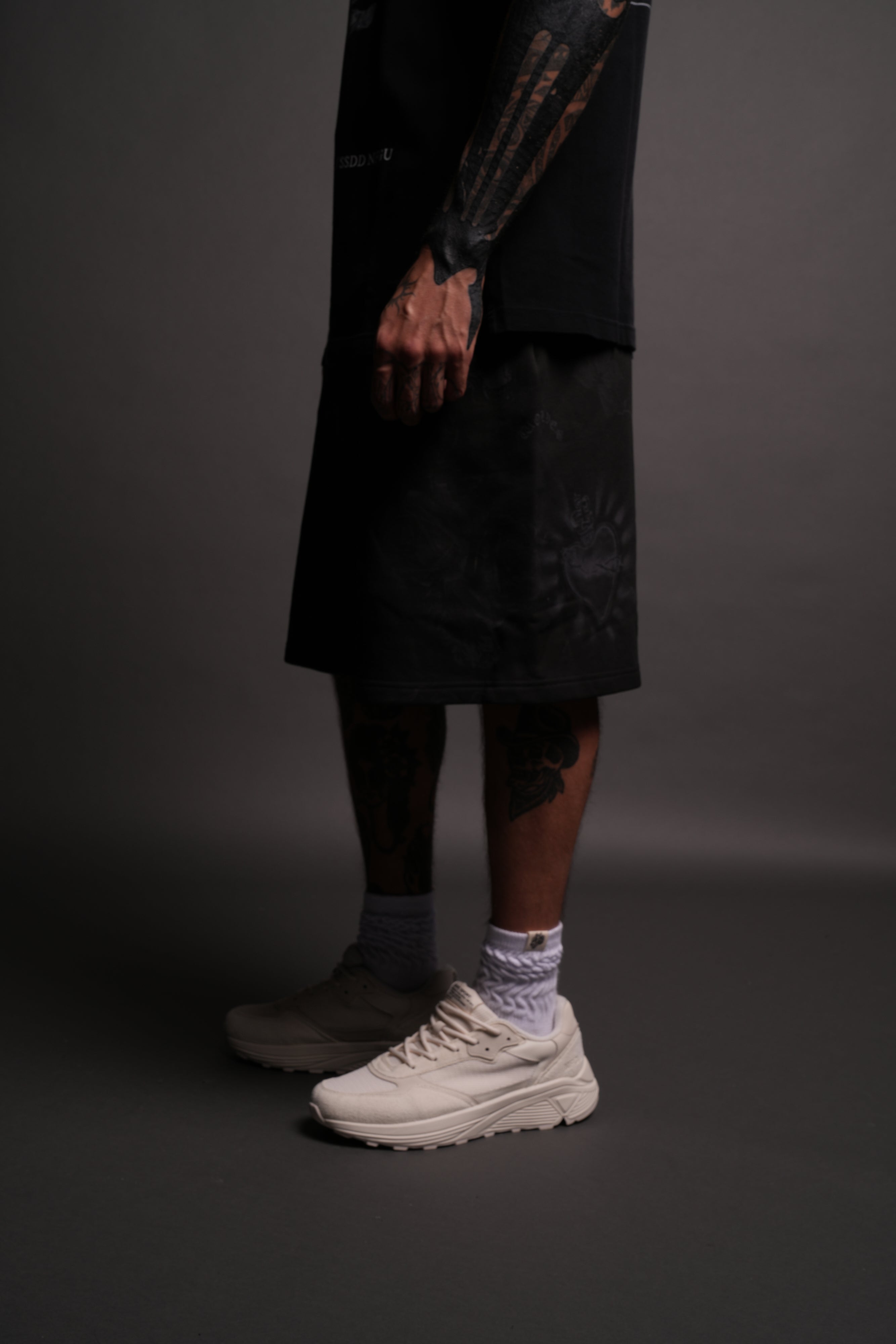 Wolves Club Oversized Osiris Sweat Shorts in Luna