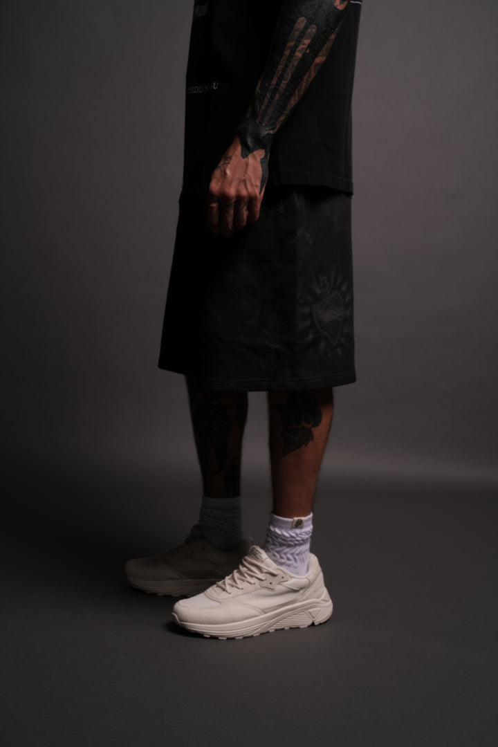 Wolves Club Oversized Osiris Sweat Shorts in Luna