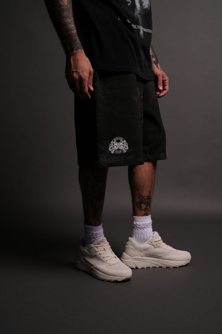 Wolves Club Oversized Osiris Sweat Shorts in Luna