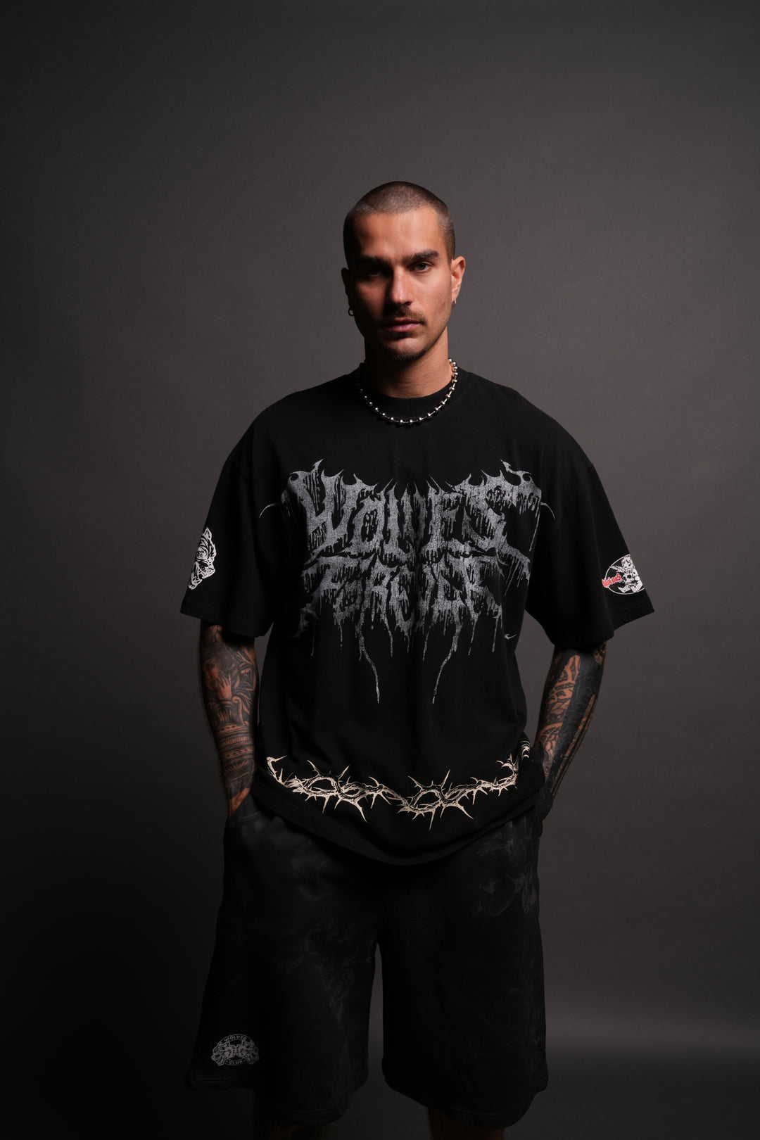 Drip Hesh "Premium" Oversized Tee in Black/White