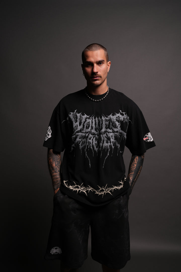 Drip Hesh "Premium" Oversized Tee in Black/White