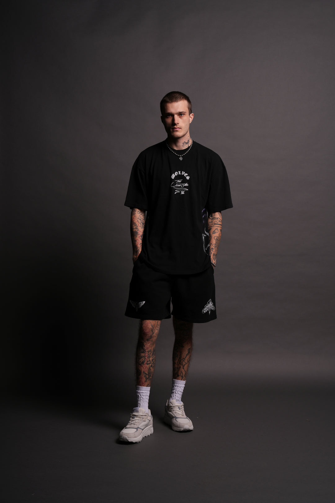 Snake Eyes "Side By Side" Series Oversized Tee in Black