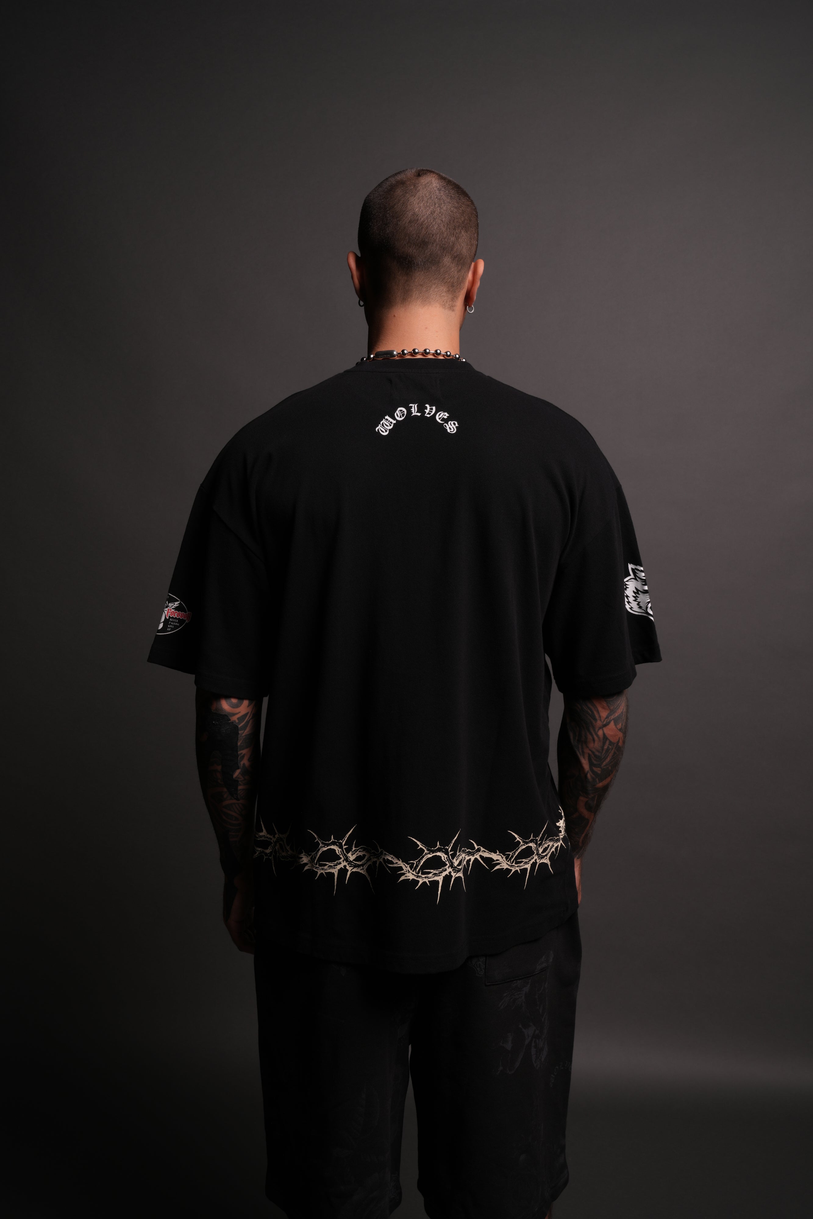 Drip Hesh "Premium" Oversized Tee in Black/White