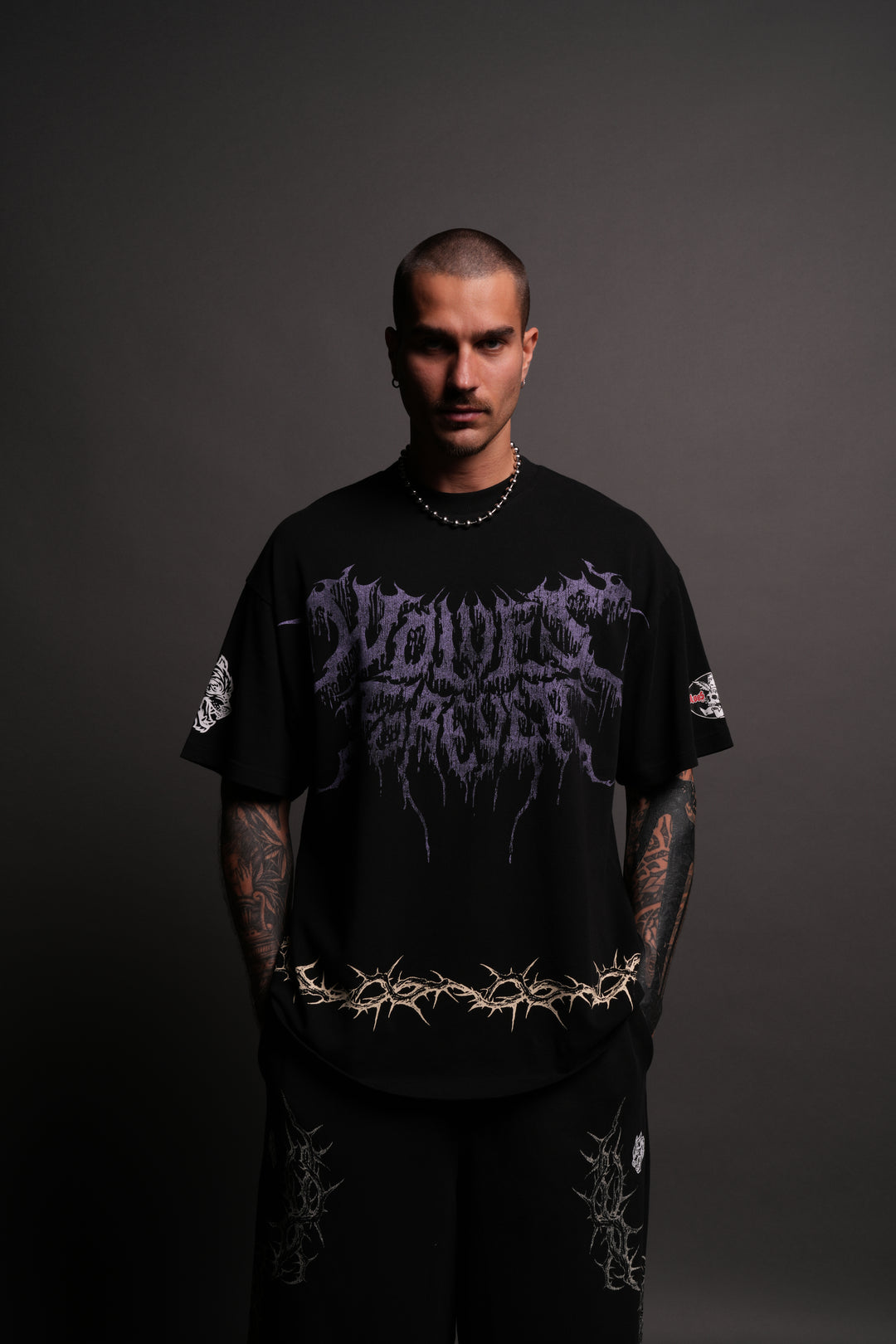 Drip Hesh "Premium" Oversized Tee in Black/Purple