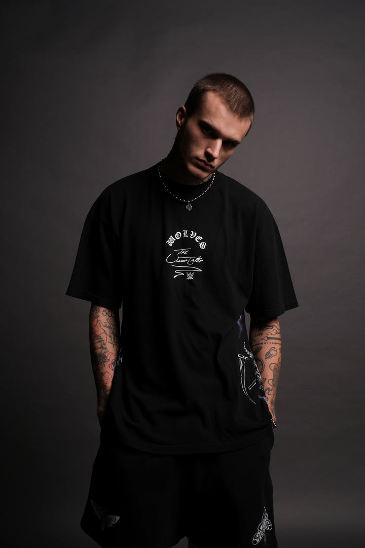 Snake Eyes "Side By Side" Series Oversized Tee in Black