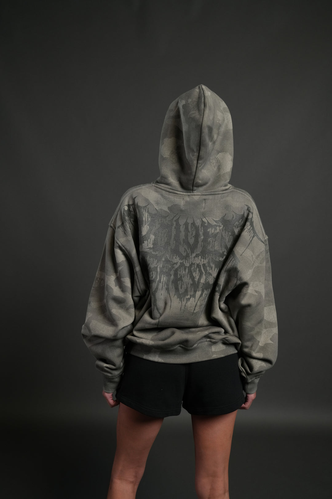 Drip Hesh WLVS FRVR Unisex "Pierce" Hoodie in Lush Vintage Woodland Camo