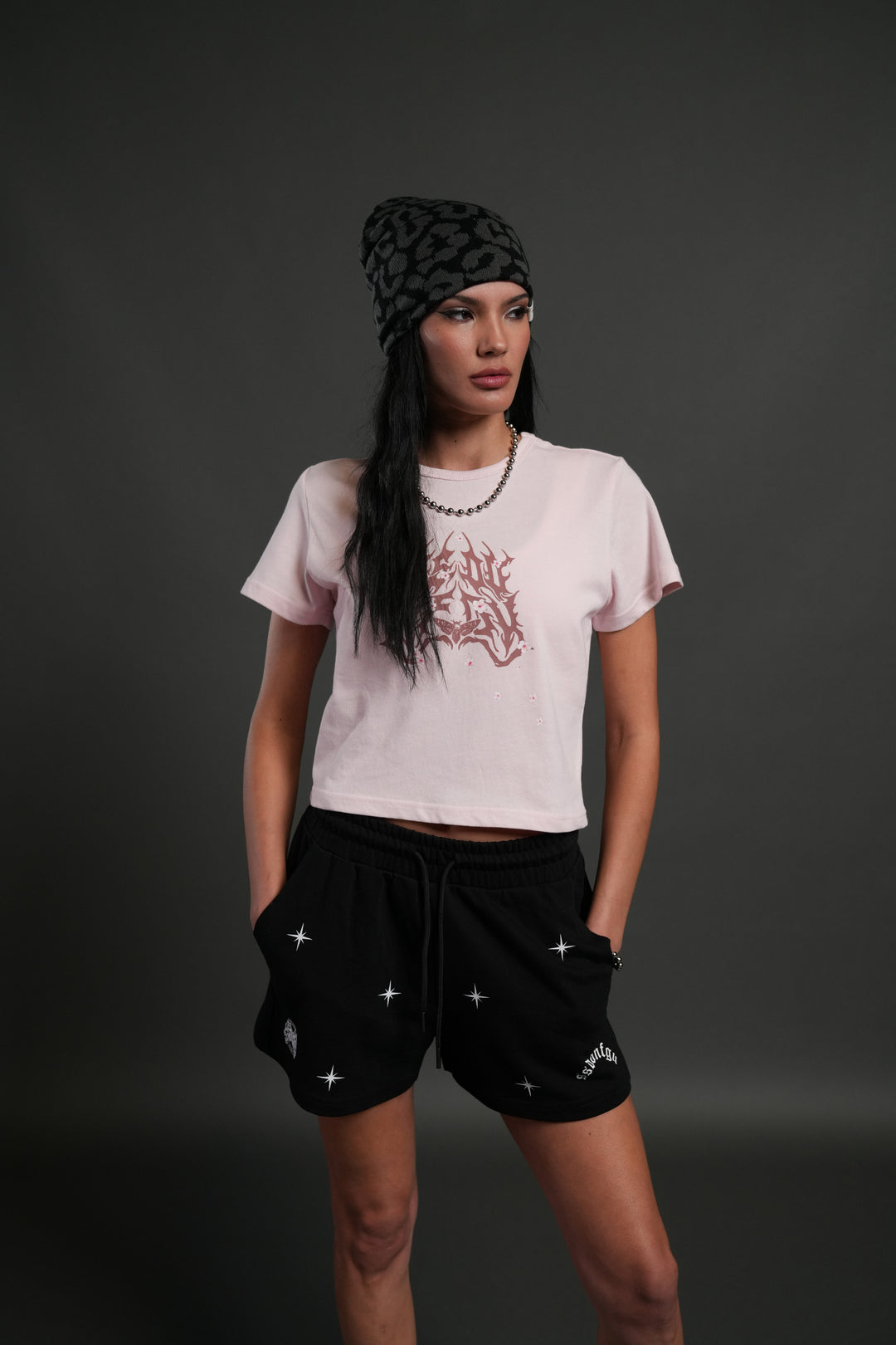 SSDDNFGU Metal "Timeless" Tee in Blush Pink