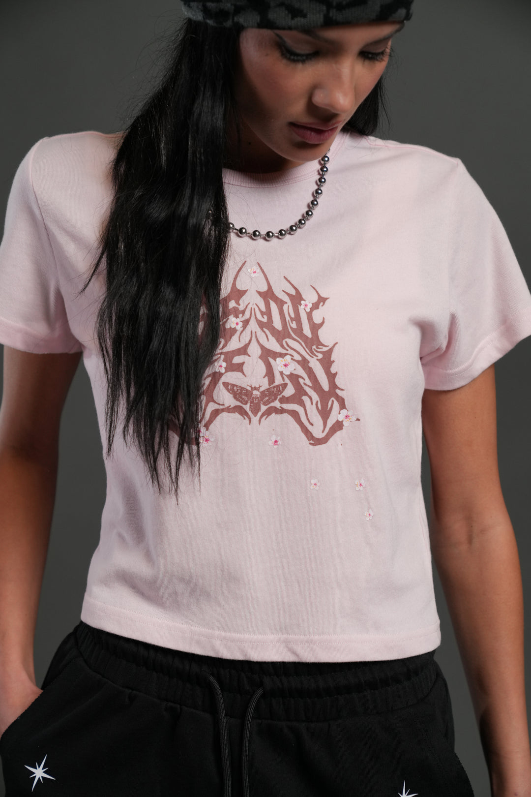 SSDDNFGU Metal "Timeless" Tee in Blush Pink