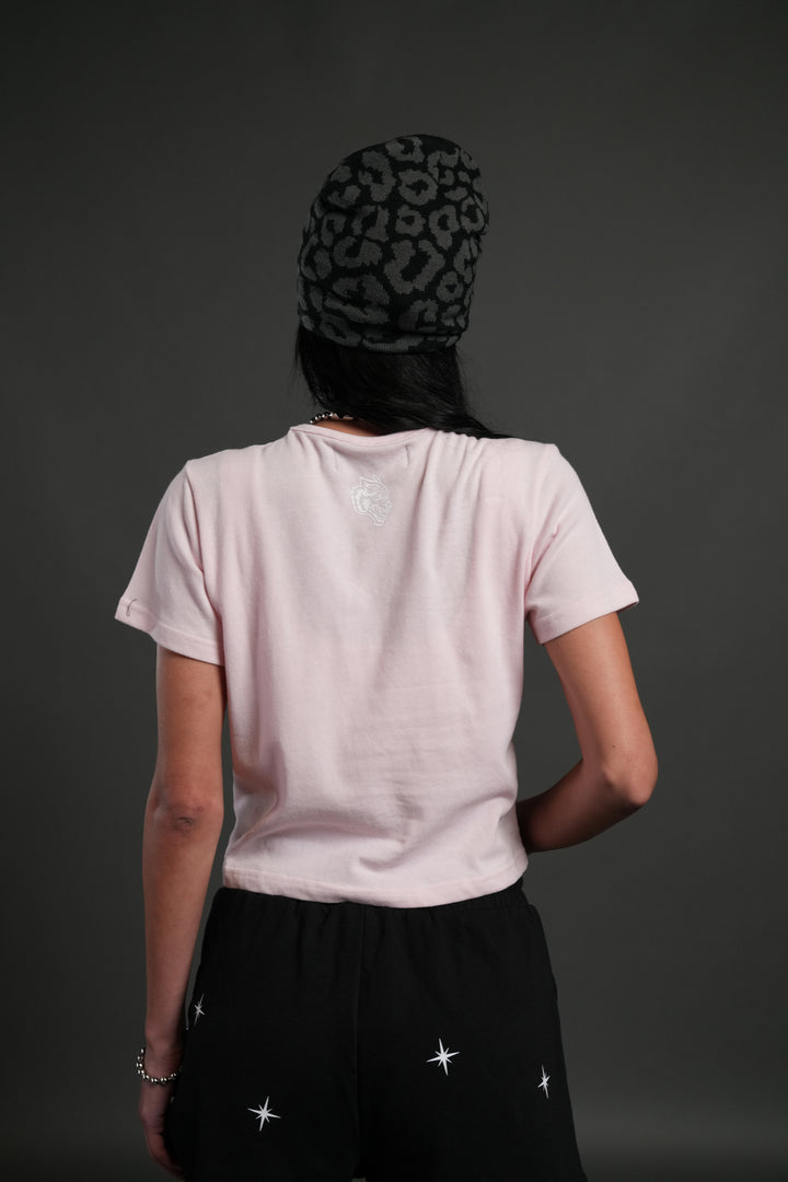 SSDDNFGU Metal "Timeless" Tee in Blush Pink