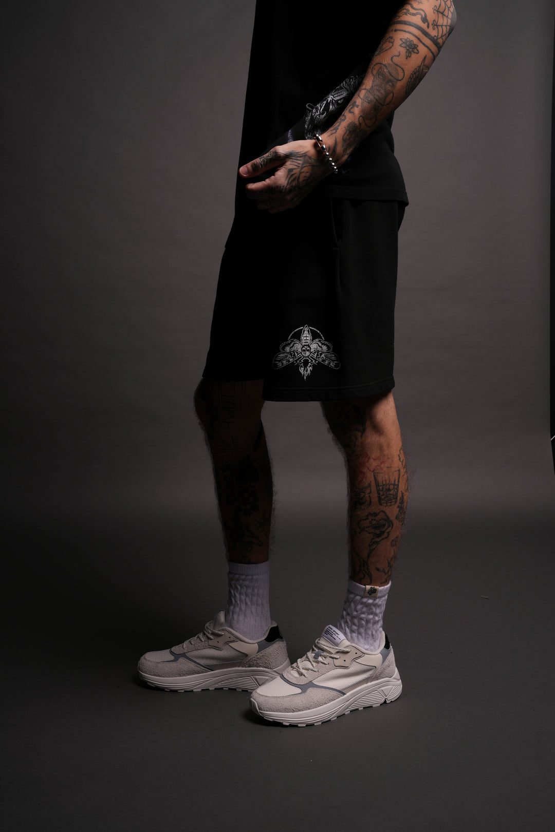 Moth Forever Oversized Post Lounge Sweat Shorts in Black