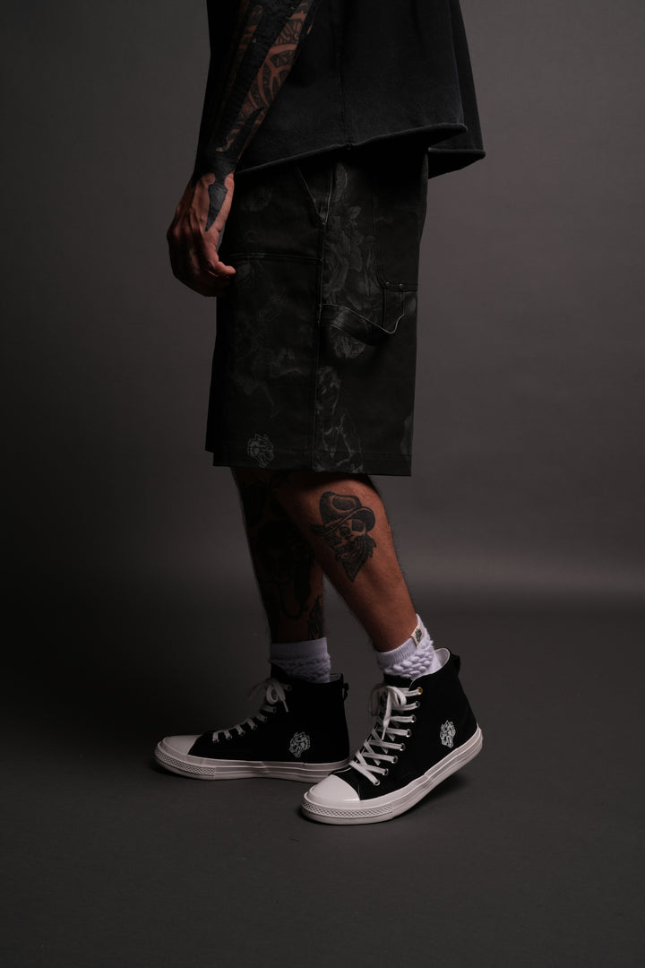Wolf Chopper Oversized Clark Utility Shorts in Luna