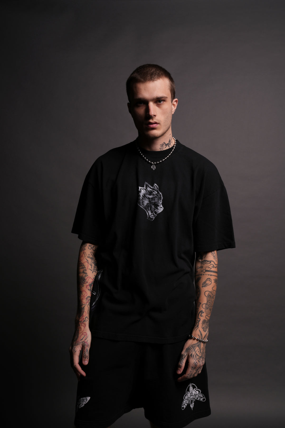 Hell's Gate "Side By Side" Series Oversized Tee in Black