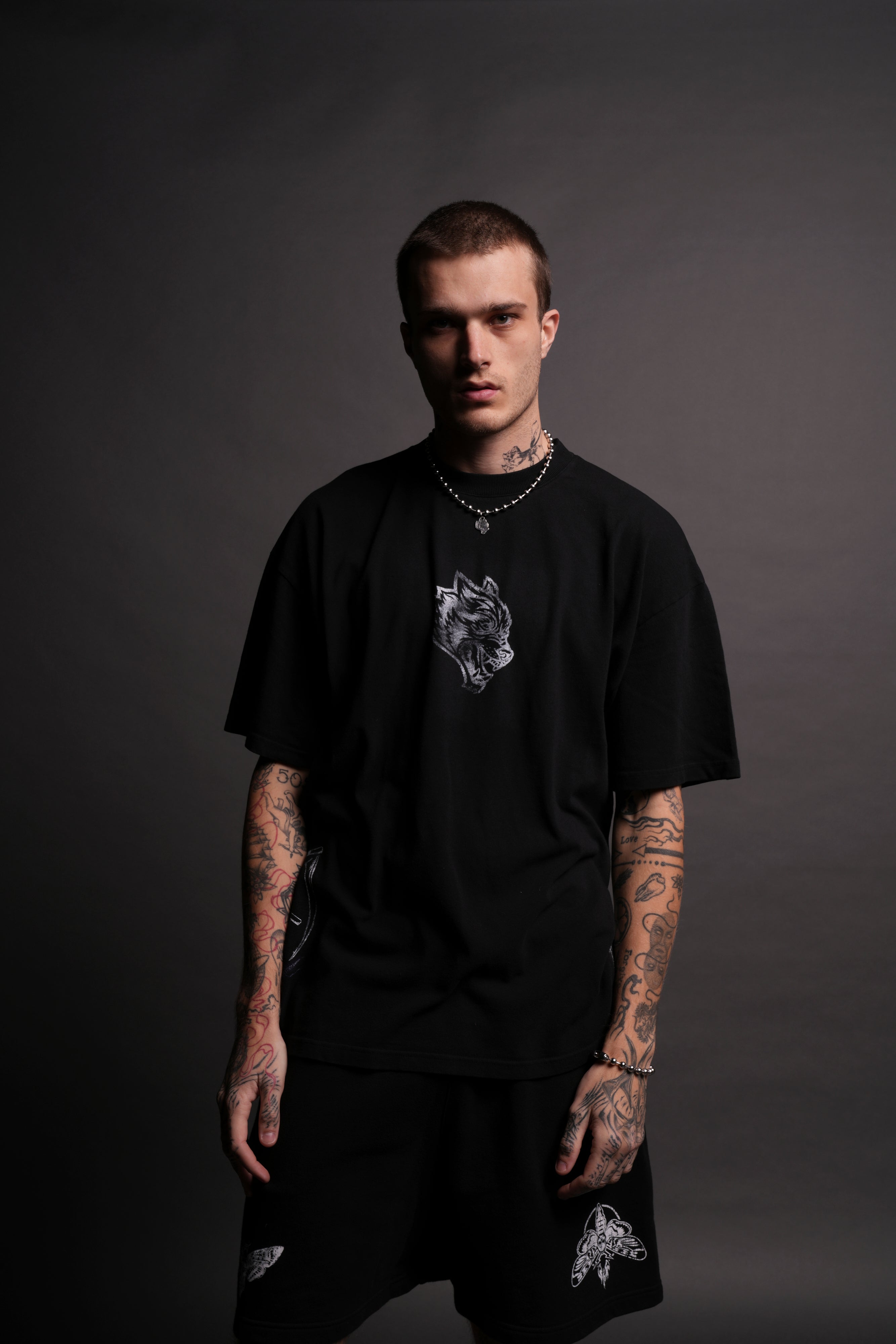 Hell's Gate "Side By Side" Series Oversized Tee in Black