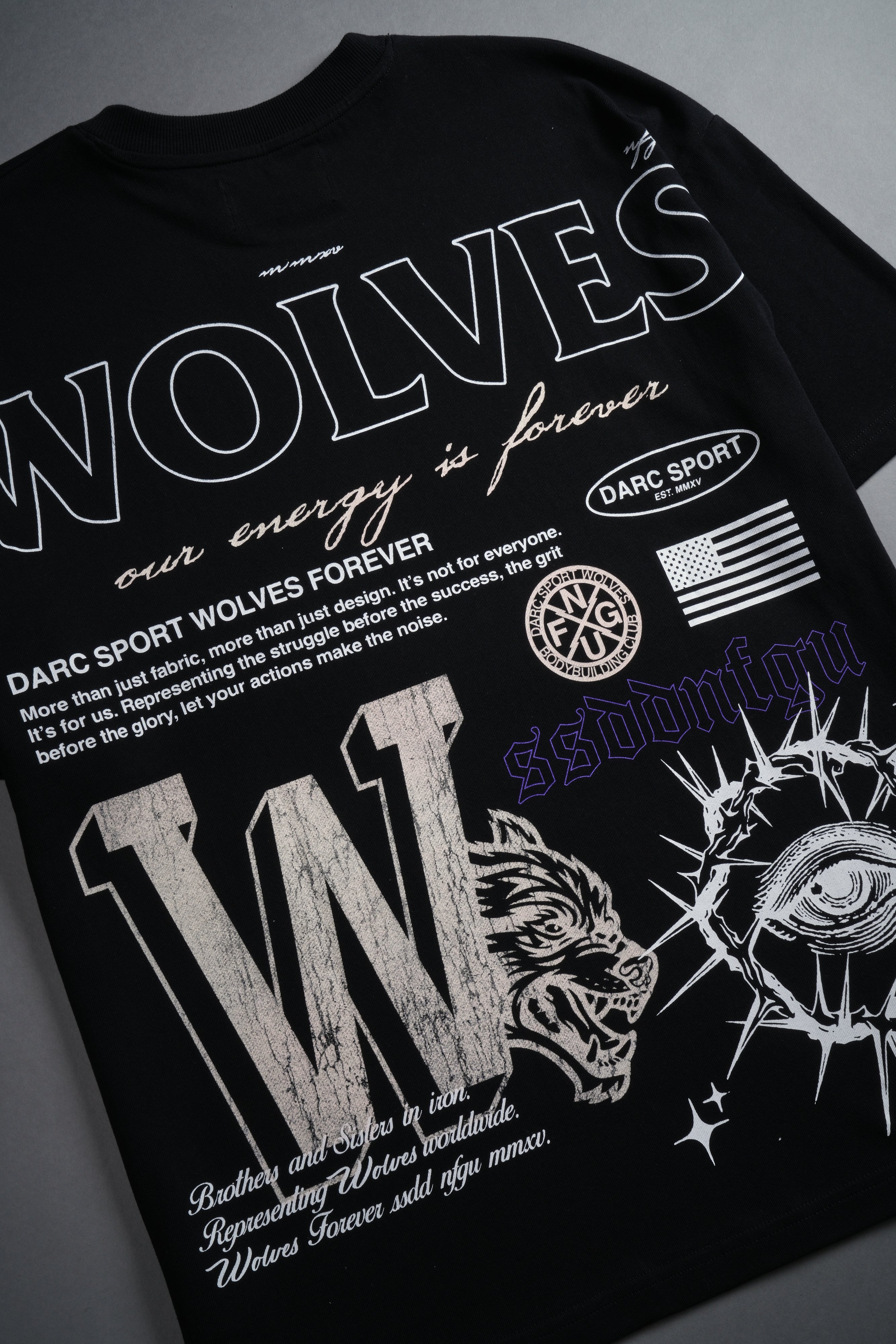 Way of the Wolves "Premium" Oversized Tee in Black