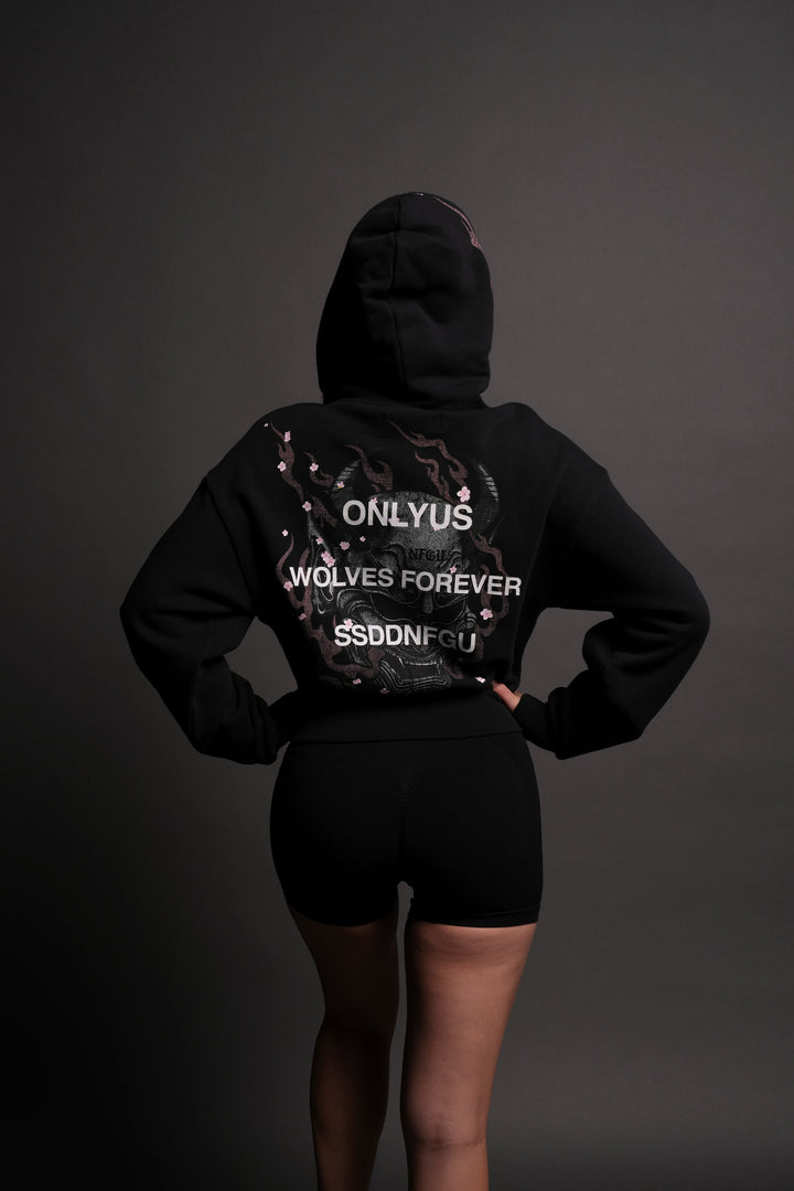 Our Fire V2 "Owen" (Cropped) Hoodie in Black