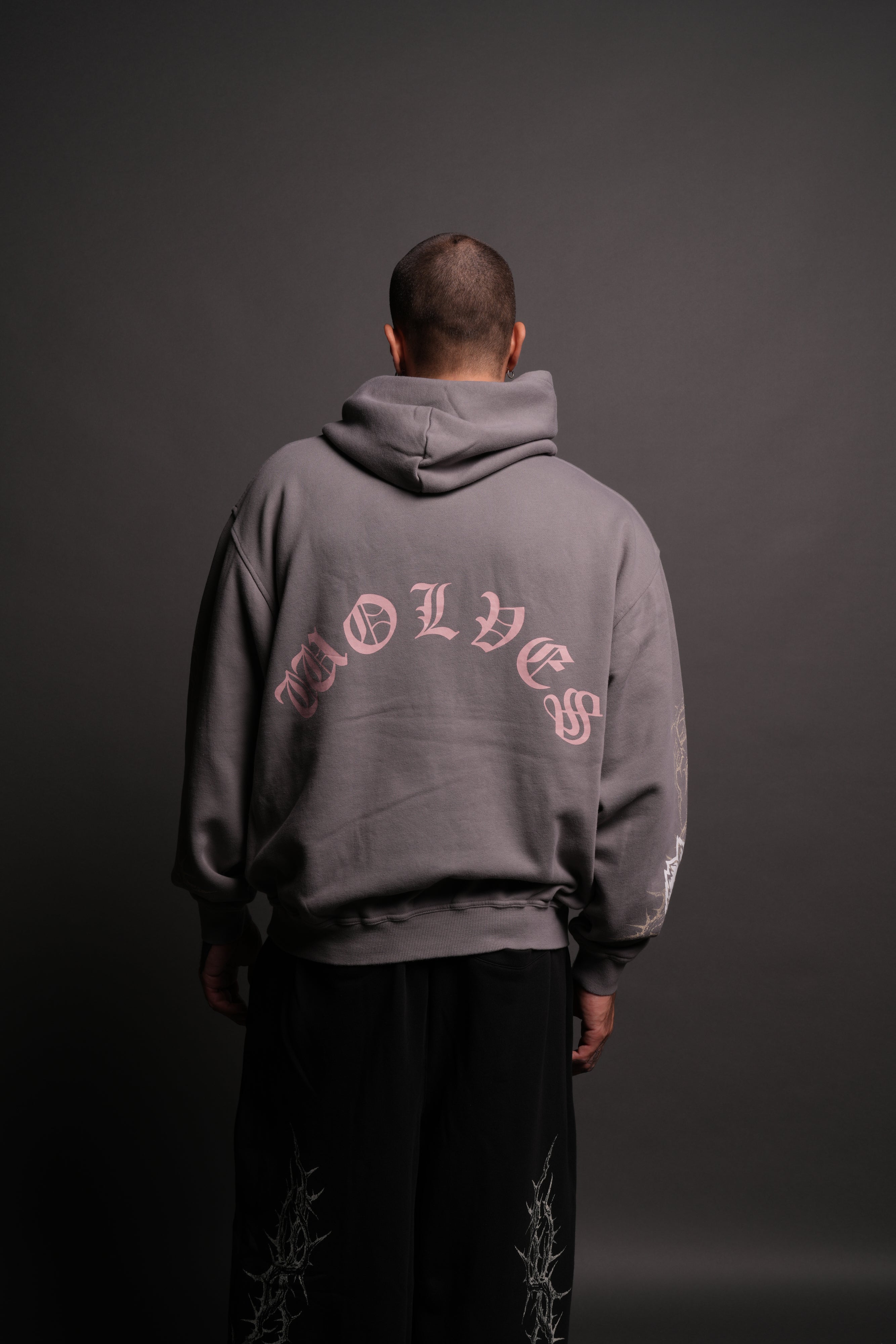 Scorpion Rose "Pierce" Hoodie in Dove Gray