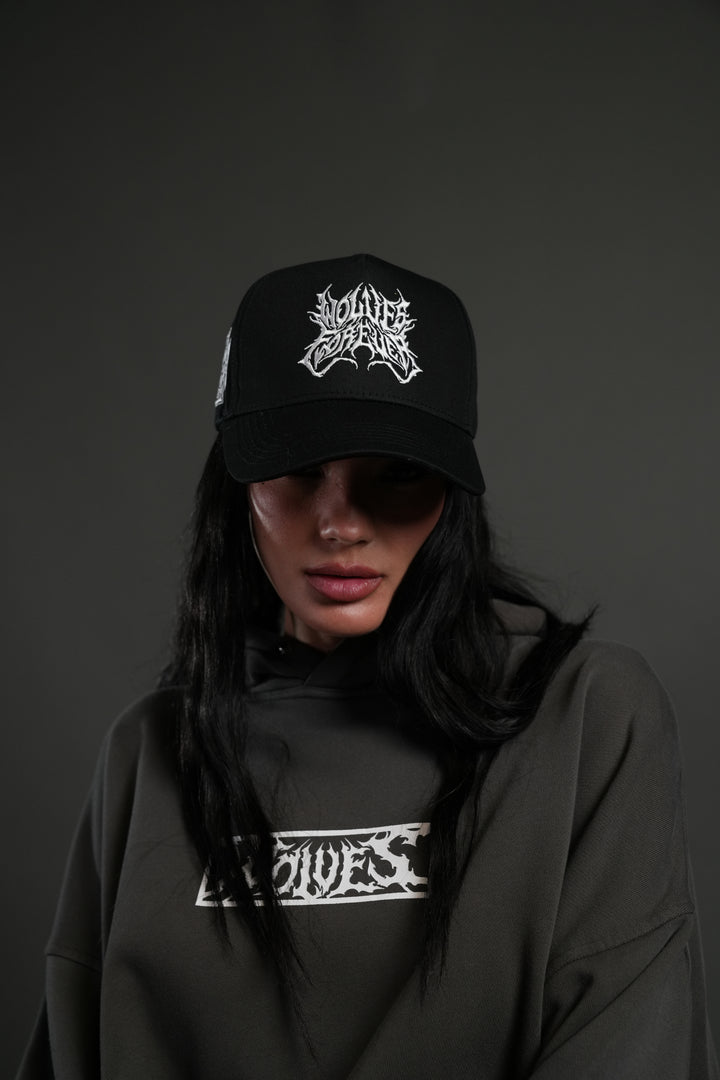 Sheer Loyalty 5 Panel Hat in Black