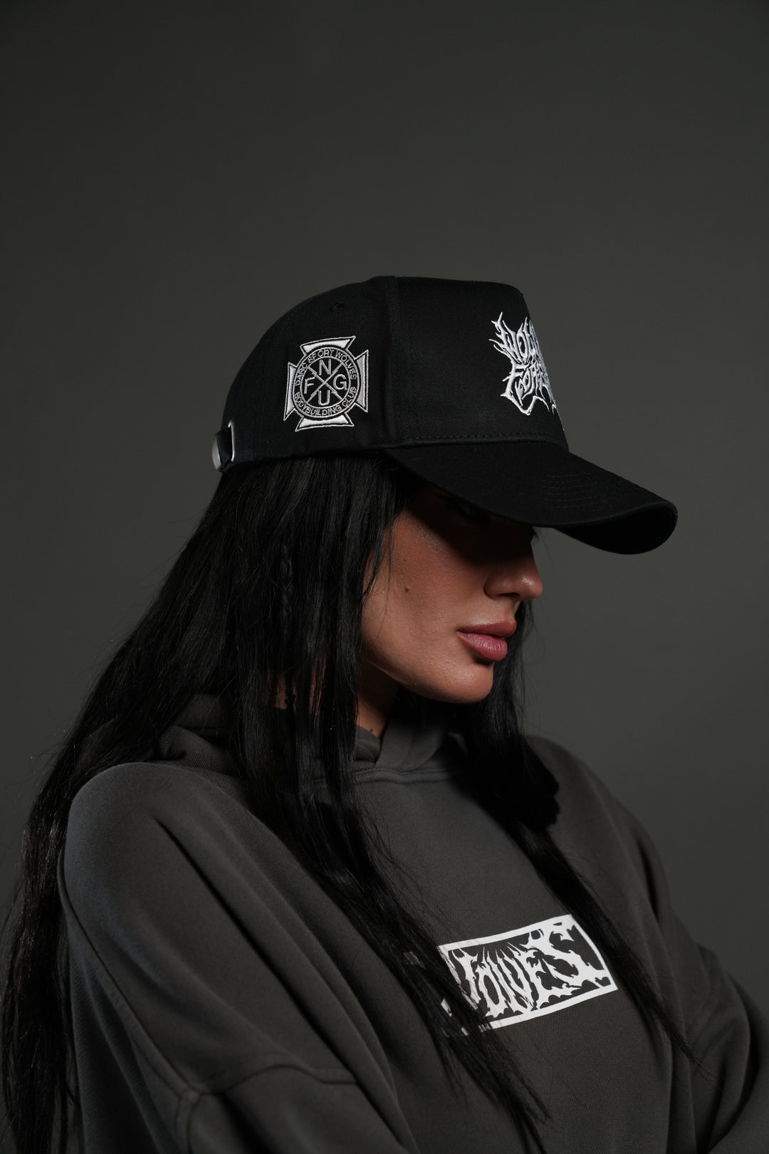 Sheer Loyalty 5 Panel Hat in Black