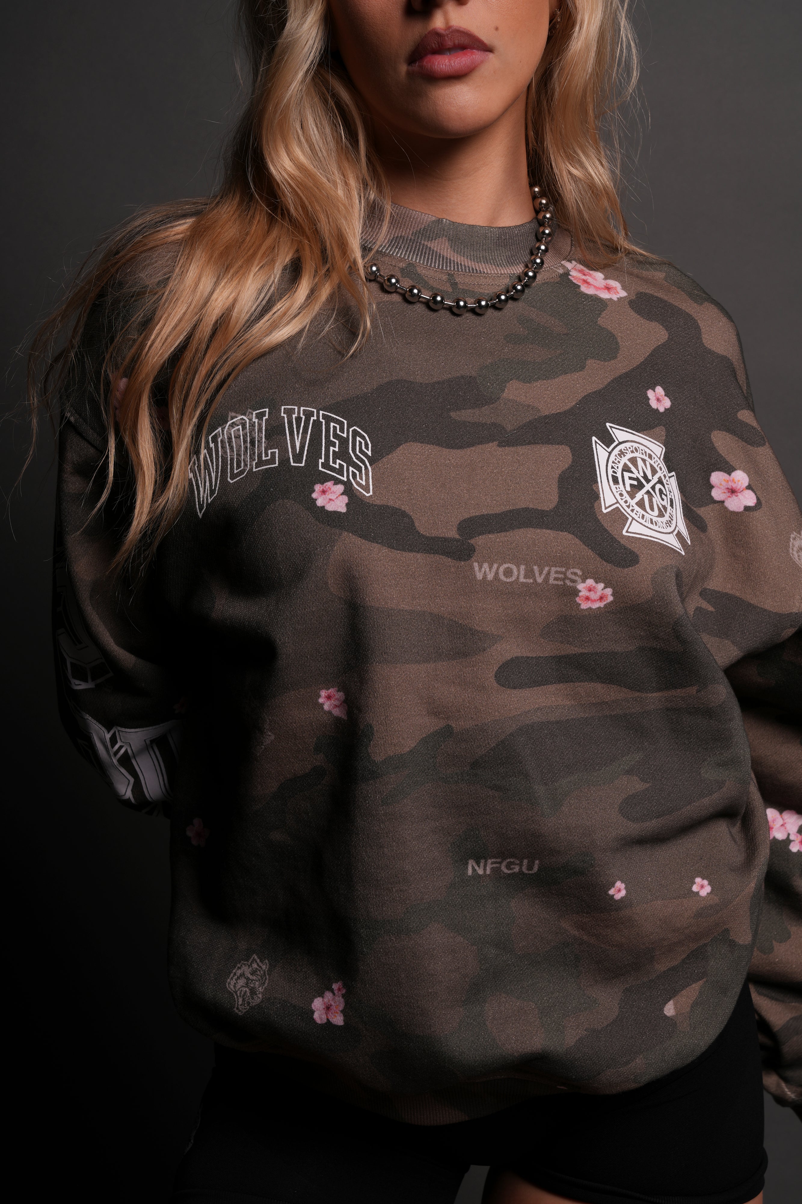 You'll Know It She London Crewneck in Vintage Blossom Woodland Camo