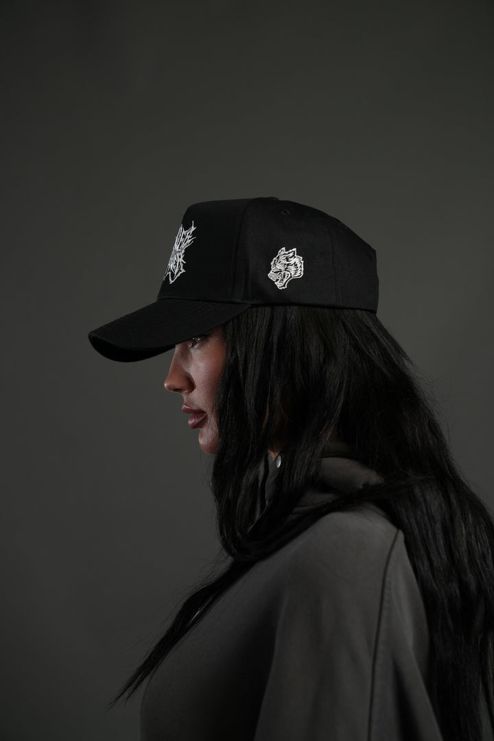 Sheer Loyalty 5 Panel Hat in Black