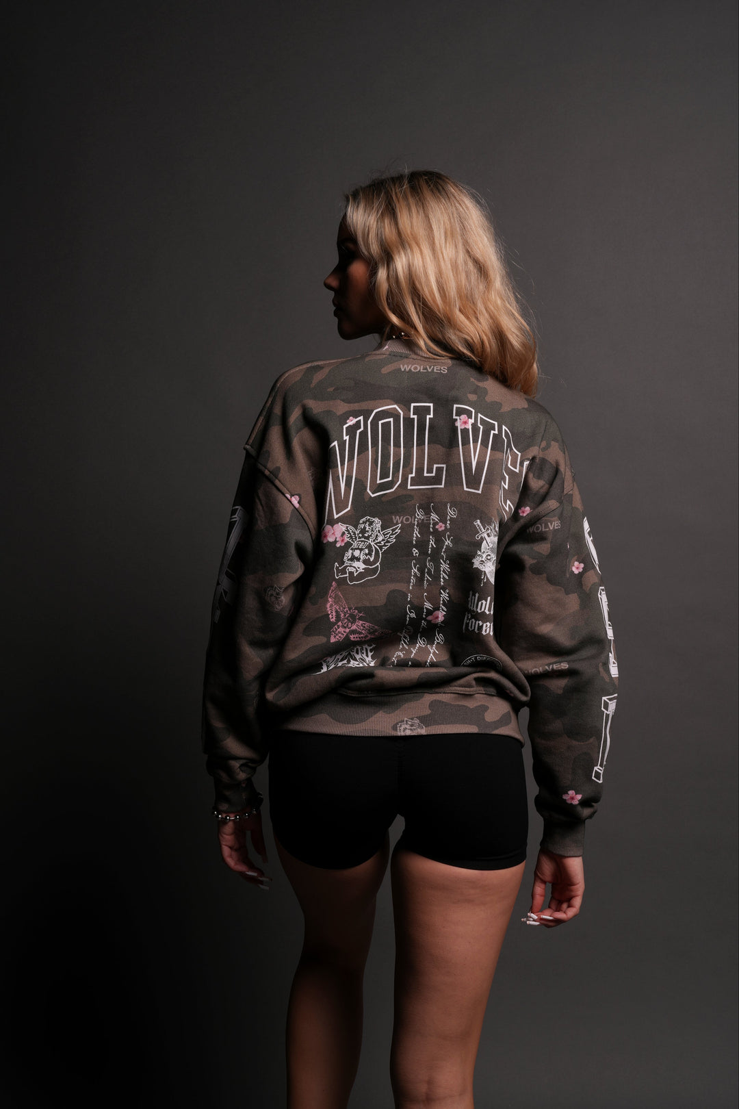 You'll Know It She London Crewneck in Vintage Blossom Woodland Camo