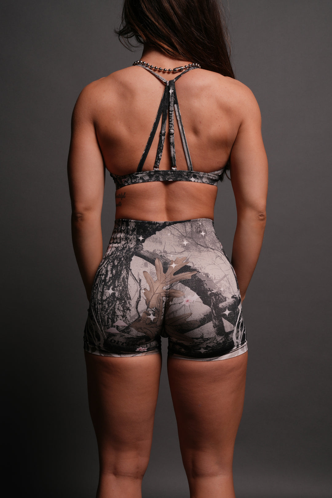 Warrior's Fire Everson Seamless "Huxley" Shorts in Starry Blossom Woodland Camo