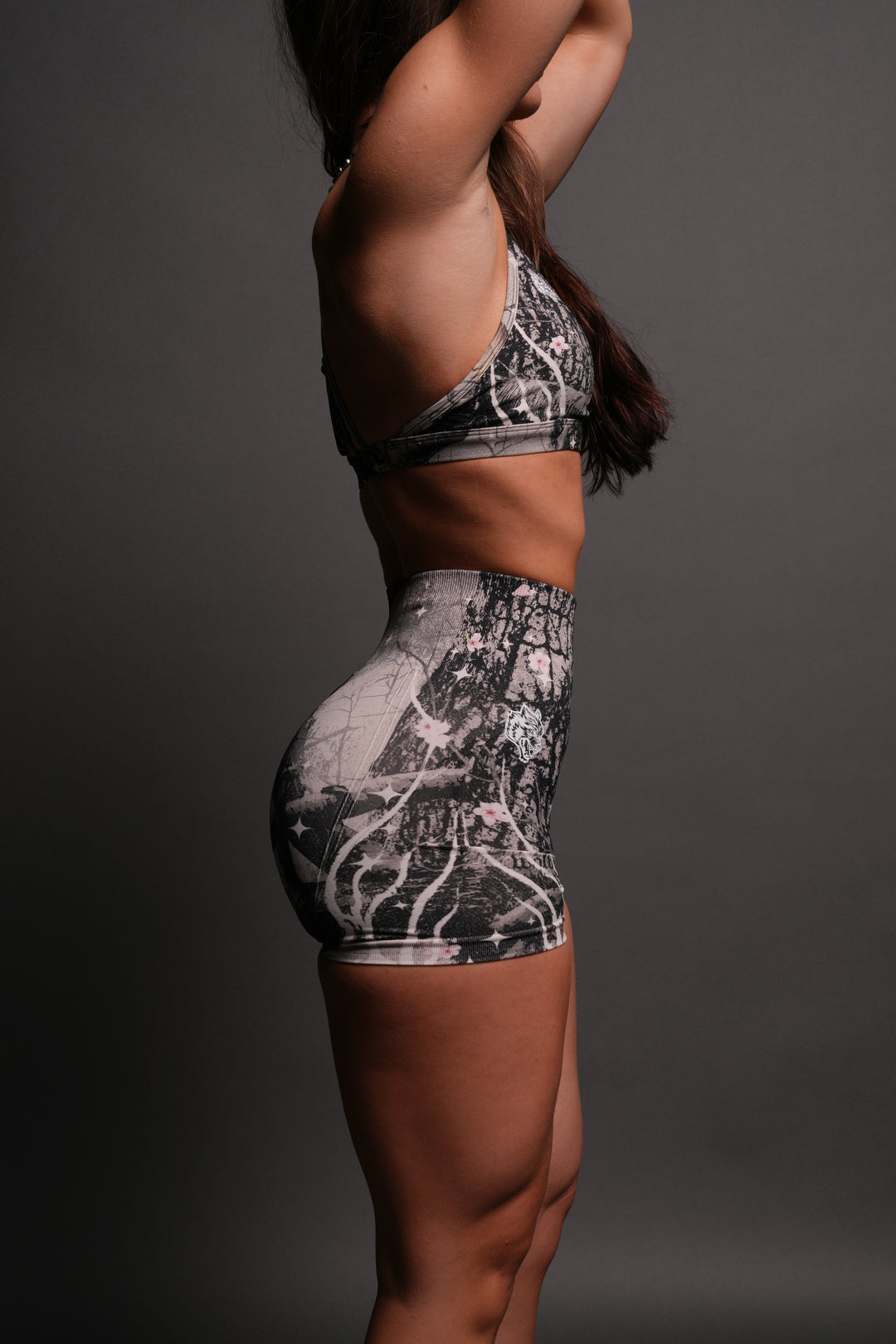 Warrior's Fire Everson Seamless "Huxley" Shorts in Starry Blossom Woodland Camo