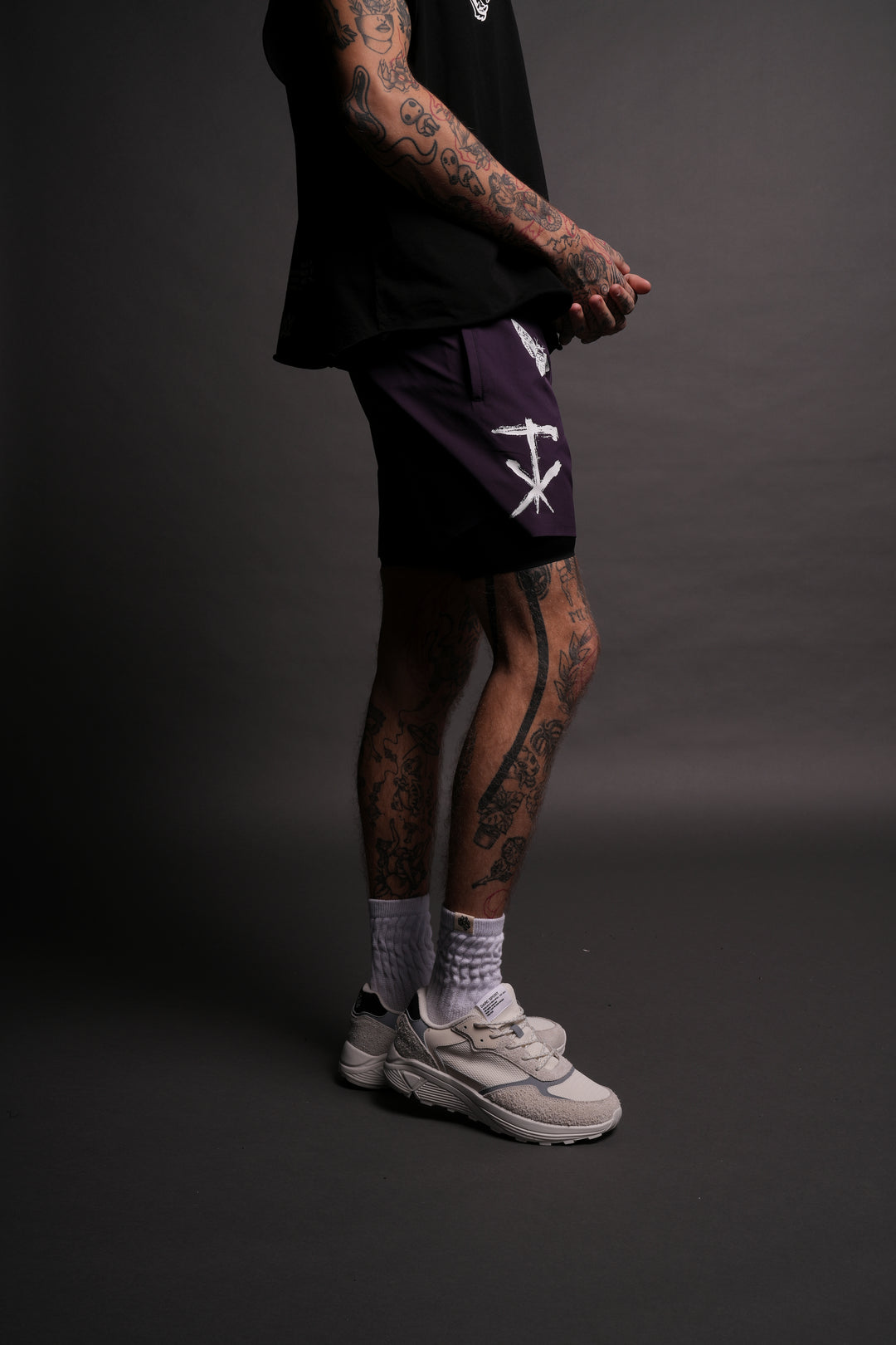 Grim Reaper Compression Shorts in Phantom Purple