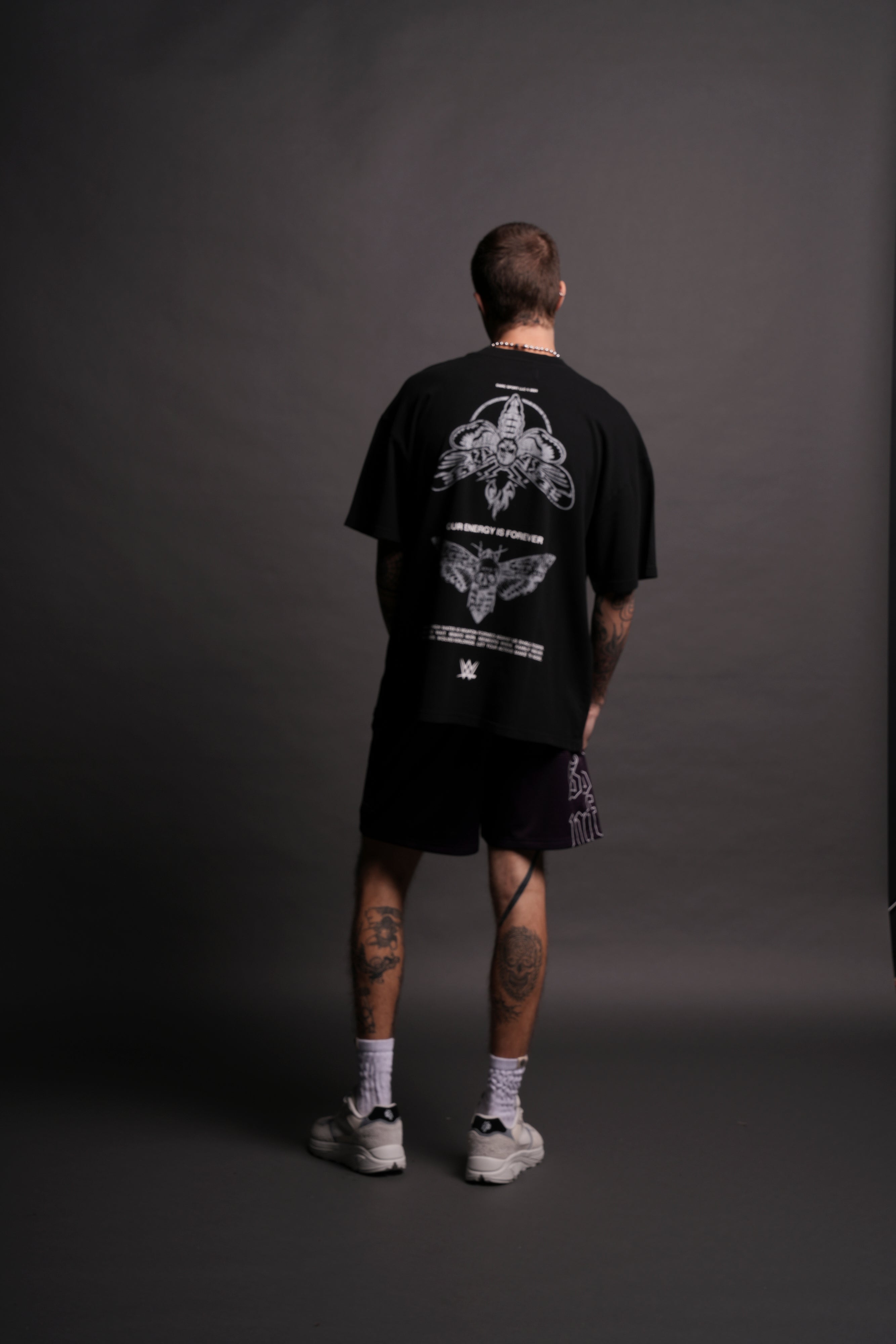 Moth Forever "Premium" Oversized Tee in Black