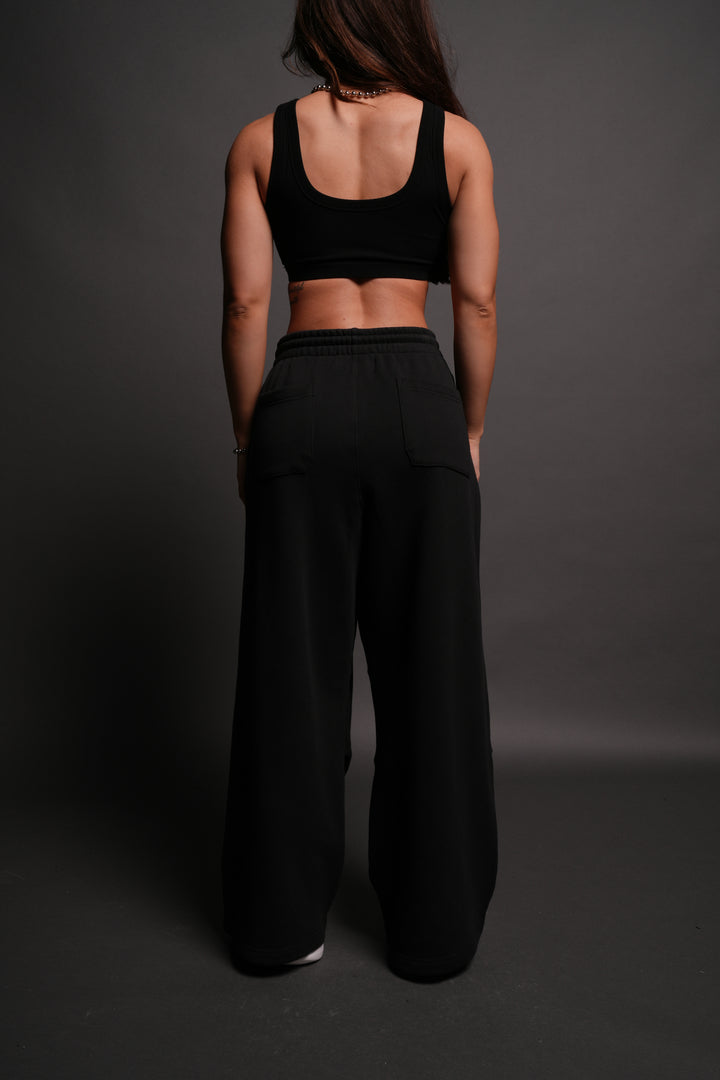 Dual Stud Mia Sweat Pants in Black