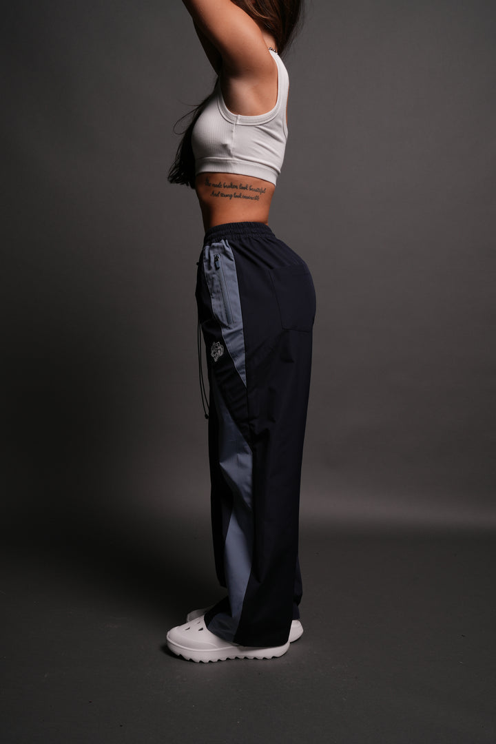 Dual Wolf She Brolic Track Pants in Midnight Blue/Denim