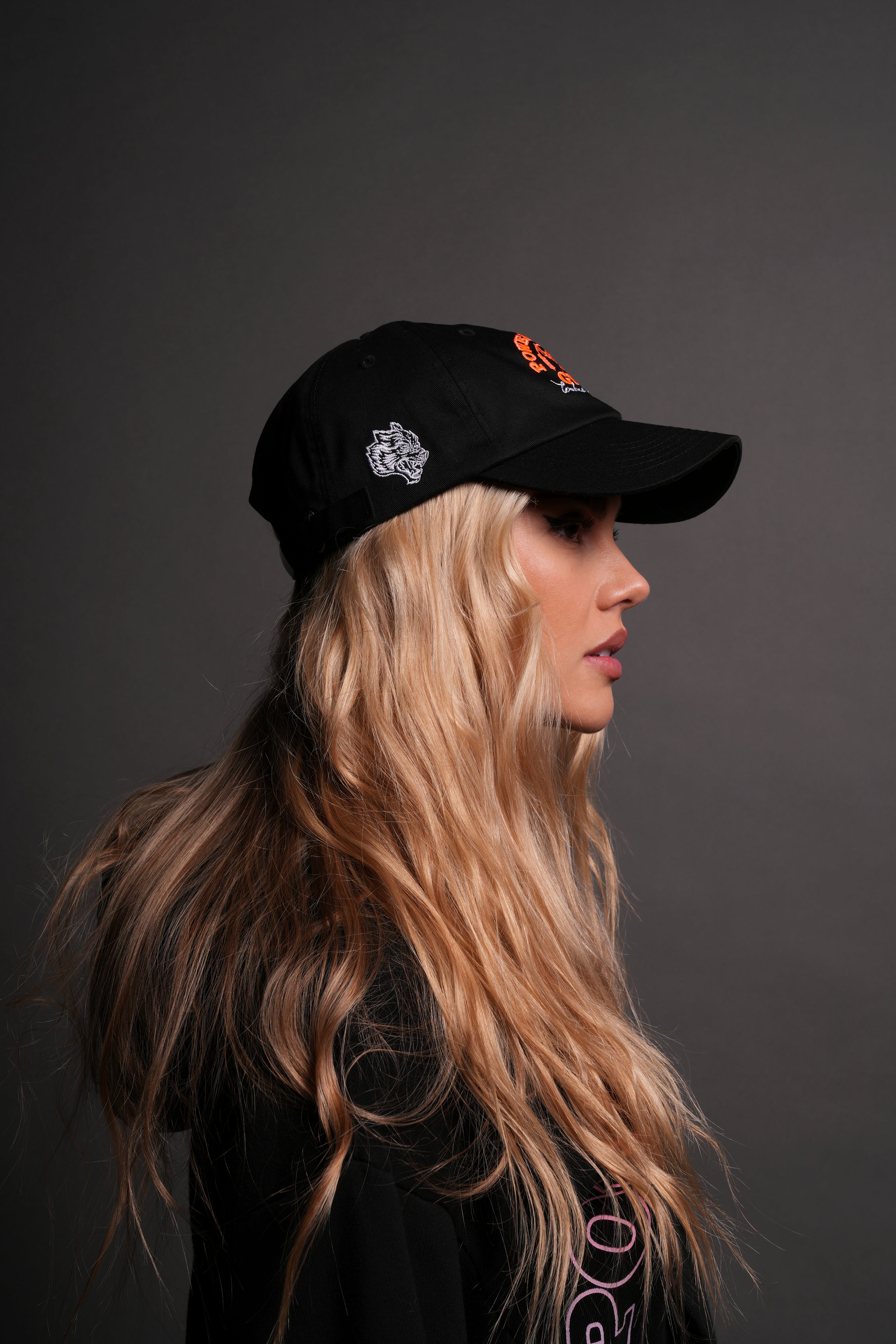 Powerhouse Of The Wolves Forever Dad Hat V2 in Black