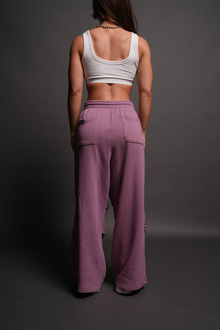 Dual Stud Mia Sweat Pants in Pink Smoke