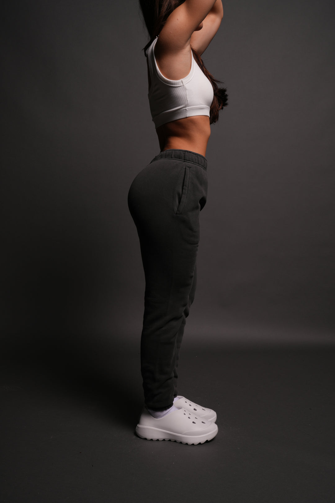 Wolves Forever She Post Lounge Sweats in Wolf Gray