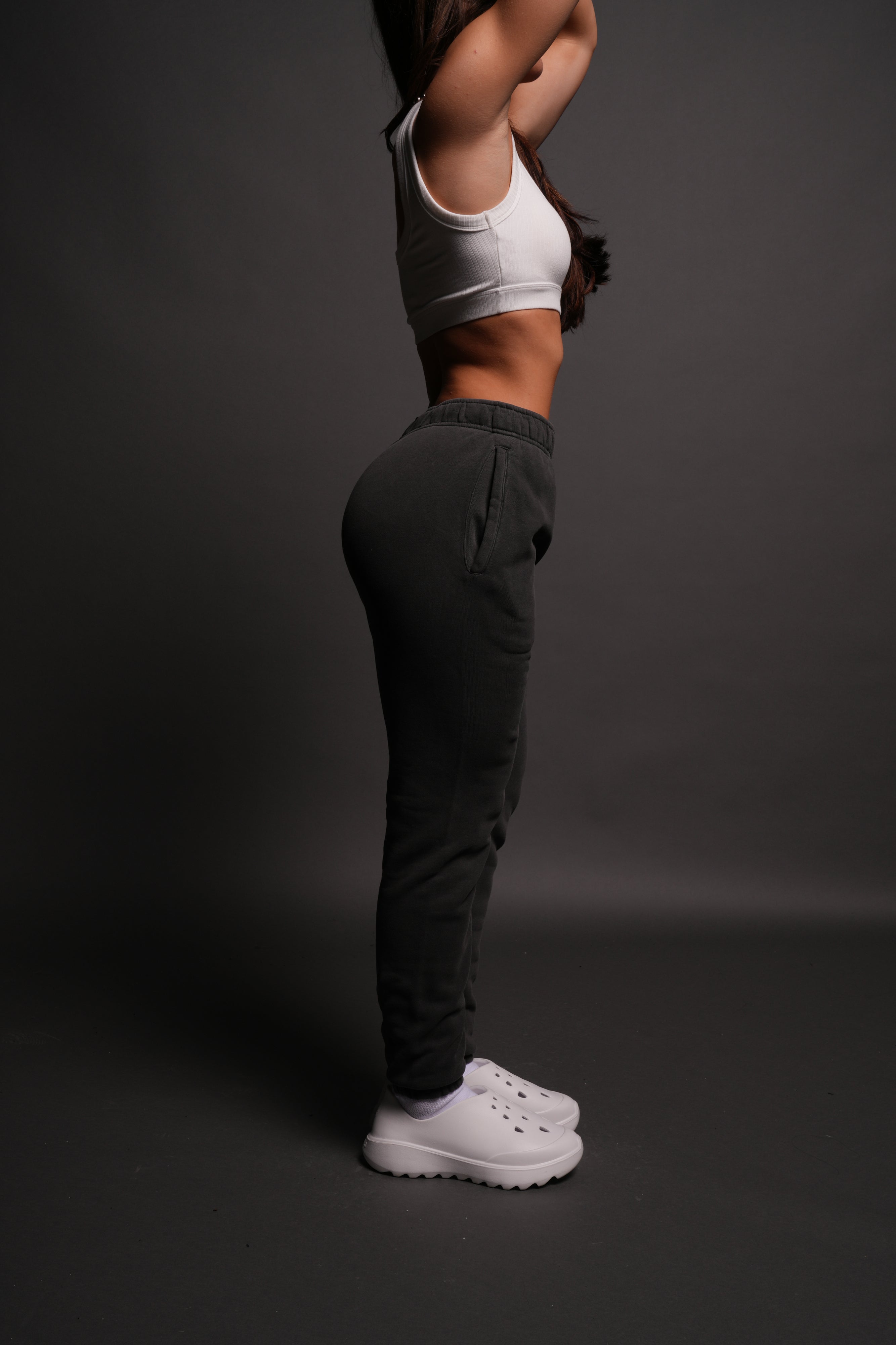 Wolves Forever She Post Lounge Sweats in Wolf Gray