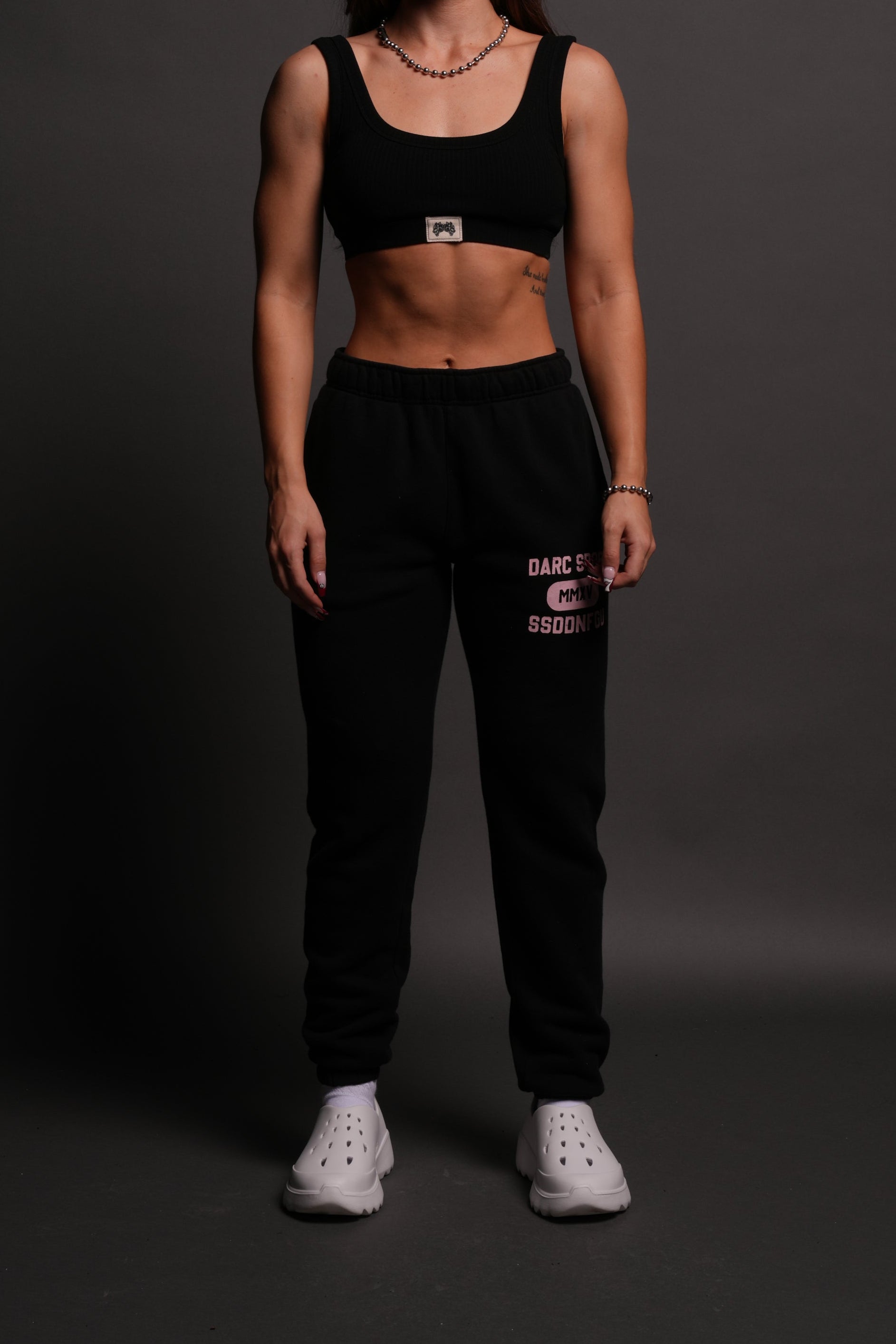 Wolves Forever She Post Lounge Sweats in Black