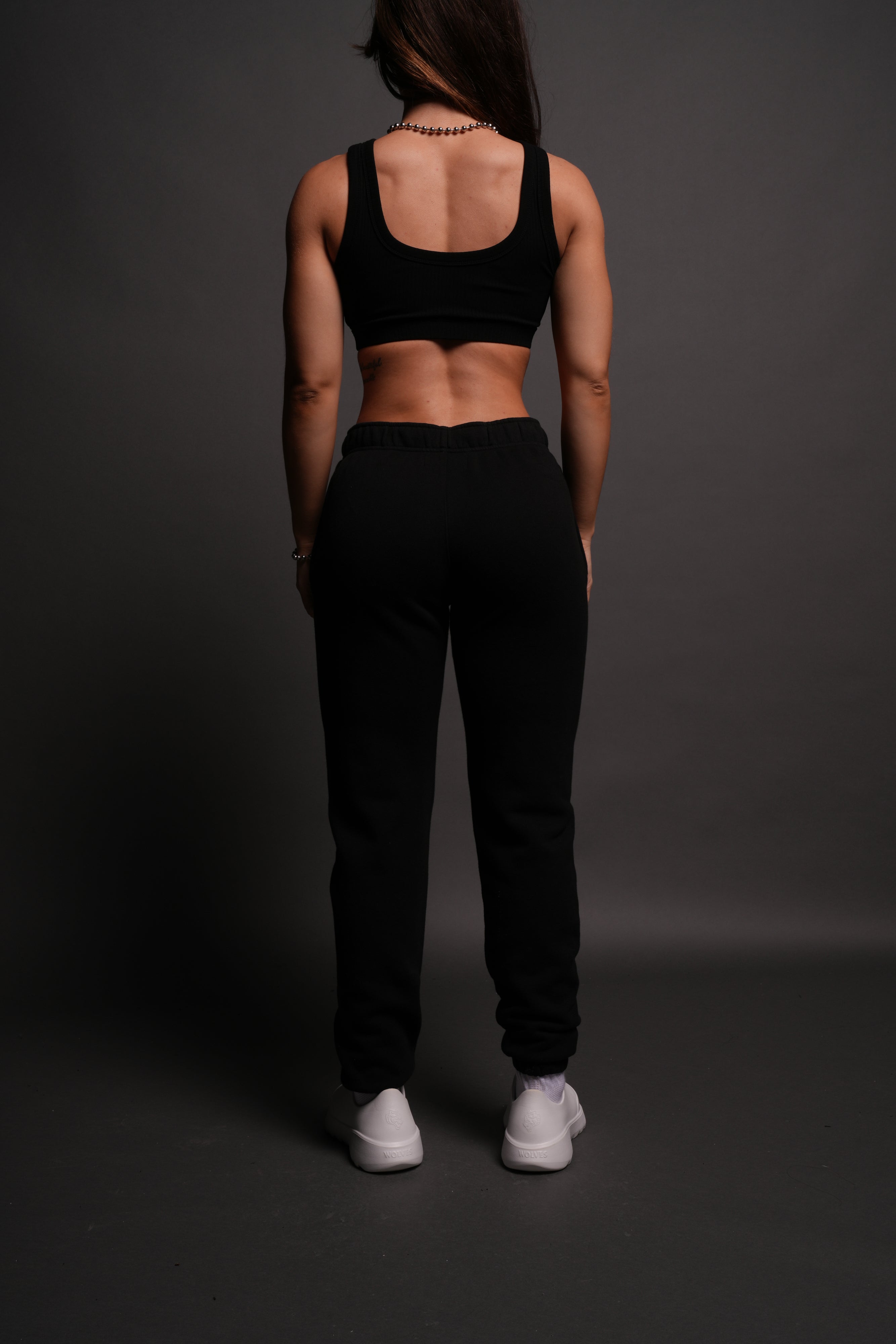 Wolves Forever She Post Lounge Sweats in Black