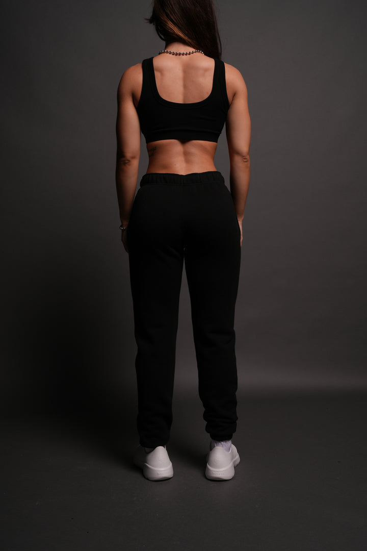 Wolves Forever She Post Lounge Sweats in Black