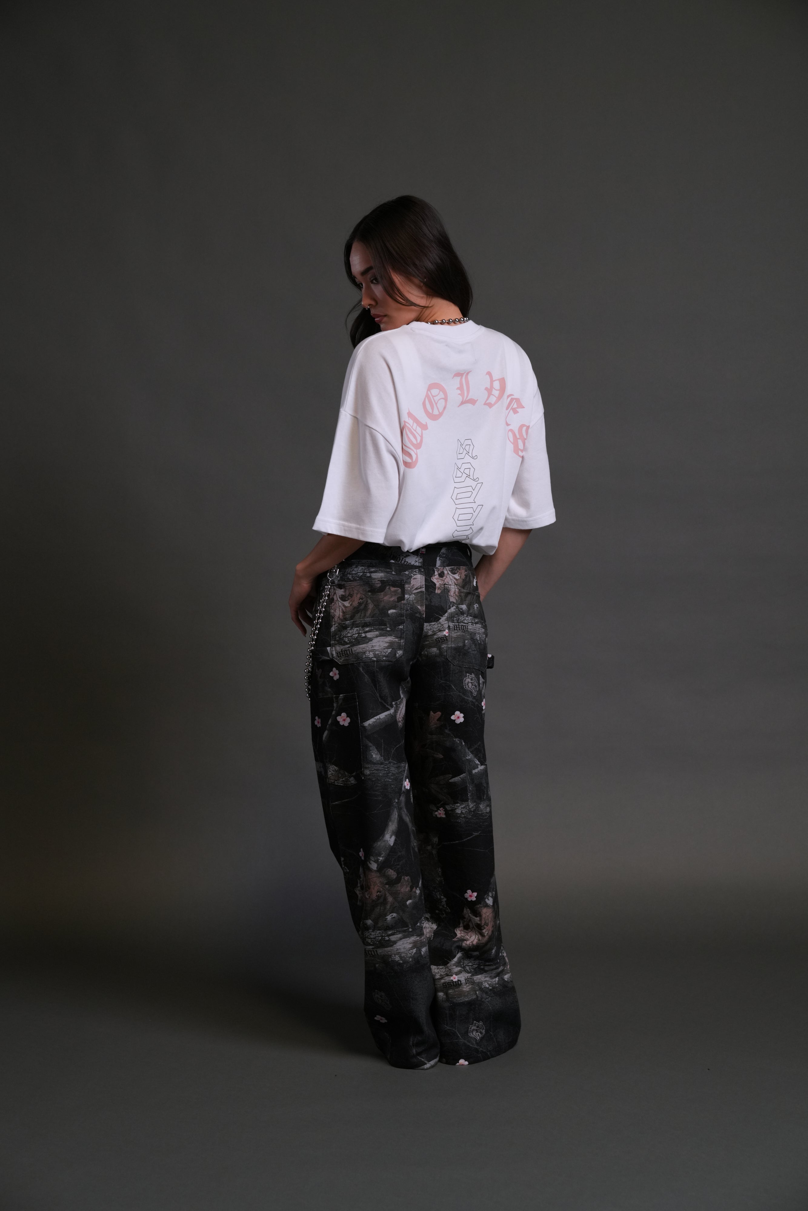 Won't Give Up "Premium" Oversized Tee in White