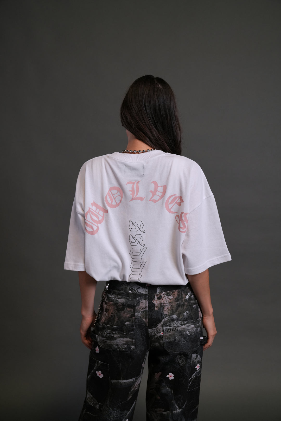 Won't Give Up "Premium" Oversized Tee in White