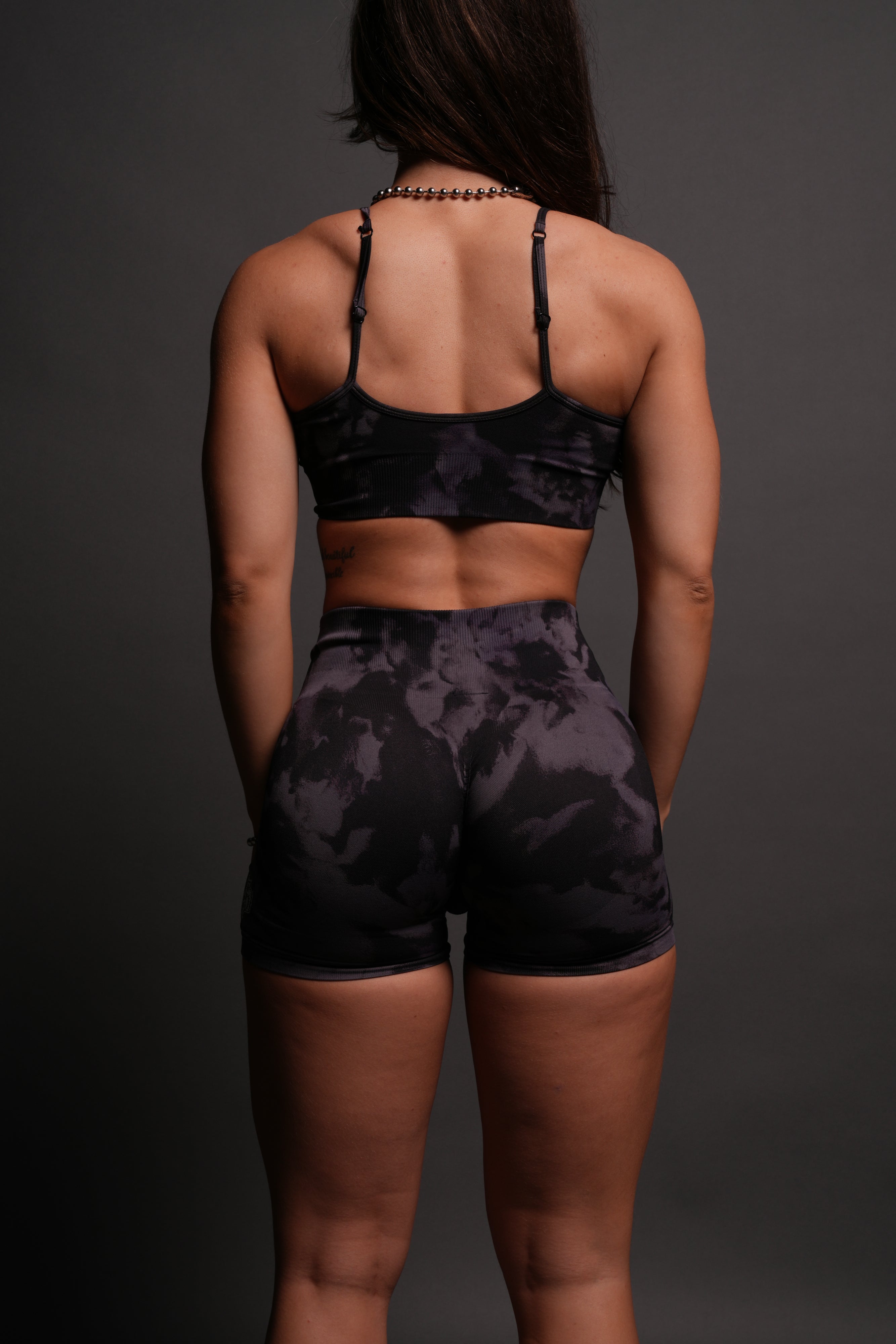 Dual Wolf Everson Seamless "Training" Shorts in Big Purple Night Marble