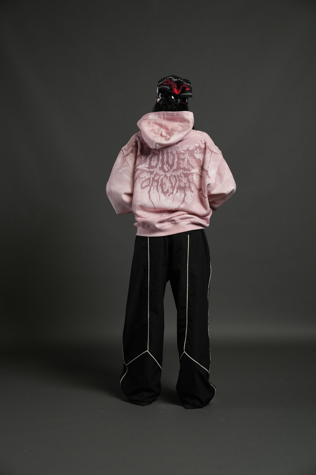 Drip Hesh WLVS FRVR Unisex "Pierce" Hoodie in Blush Vintage Woodland Camo