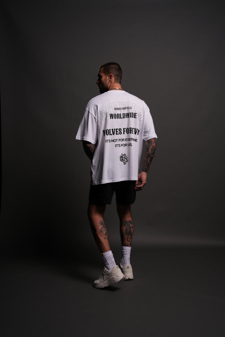 Iron Wolves "Premium" Oversized Tee in White