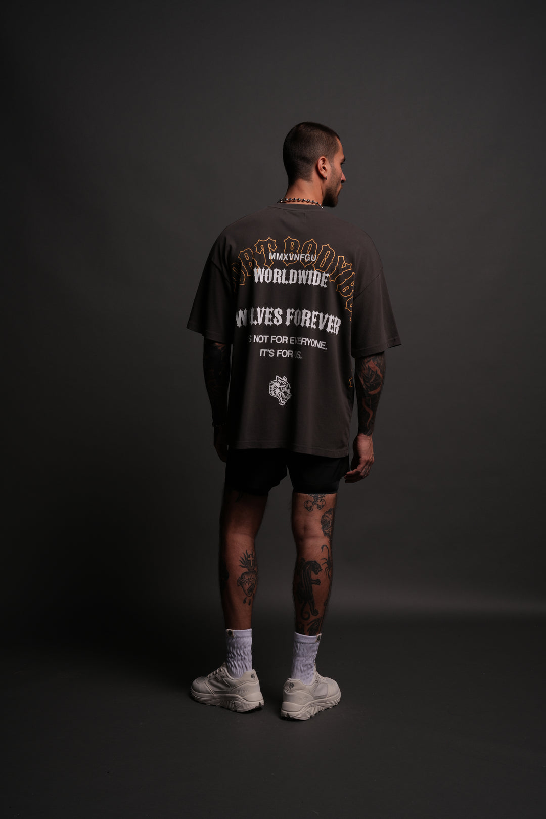 Iron Wolves "Premium" Oversized Tee in Wolf Gray