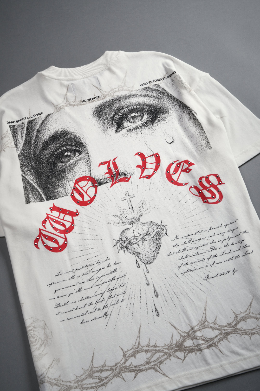 Sanctified Premium Oversized Tee in Cream